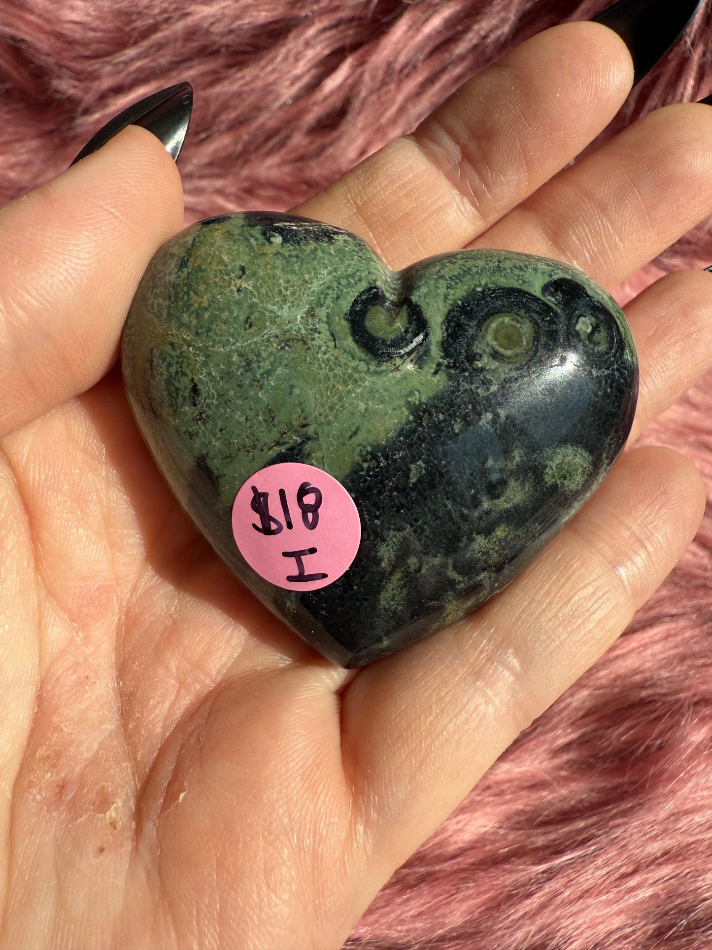 Stunning Kambaba Jasper Medium Size Heart Carving - I