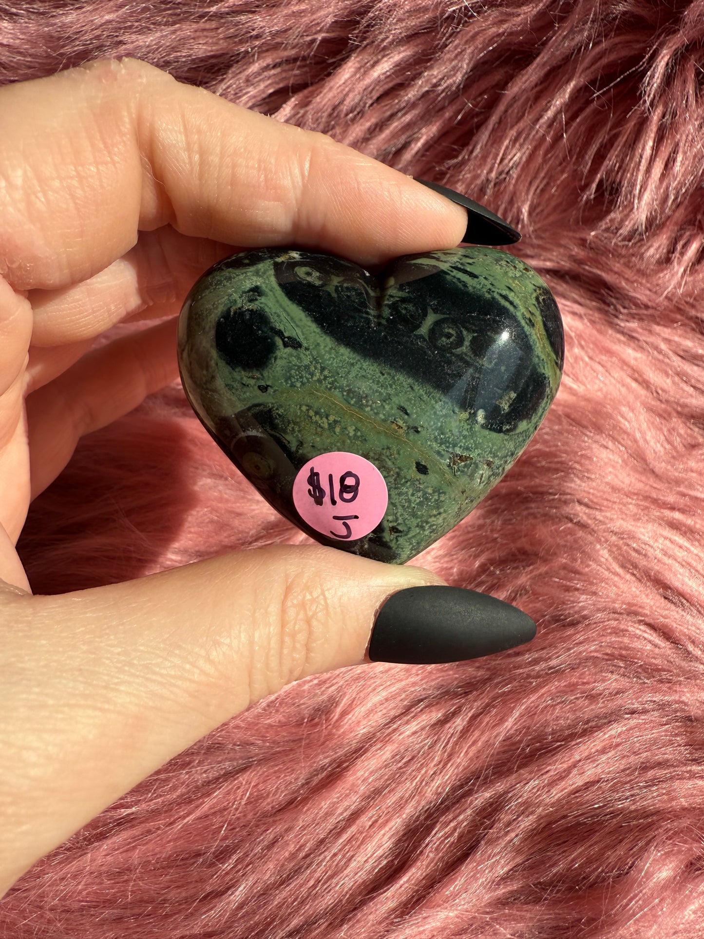 Stunning Kambaba Jasper Medium Size Heart Carving - J