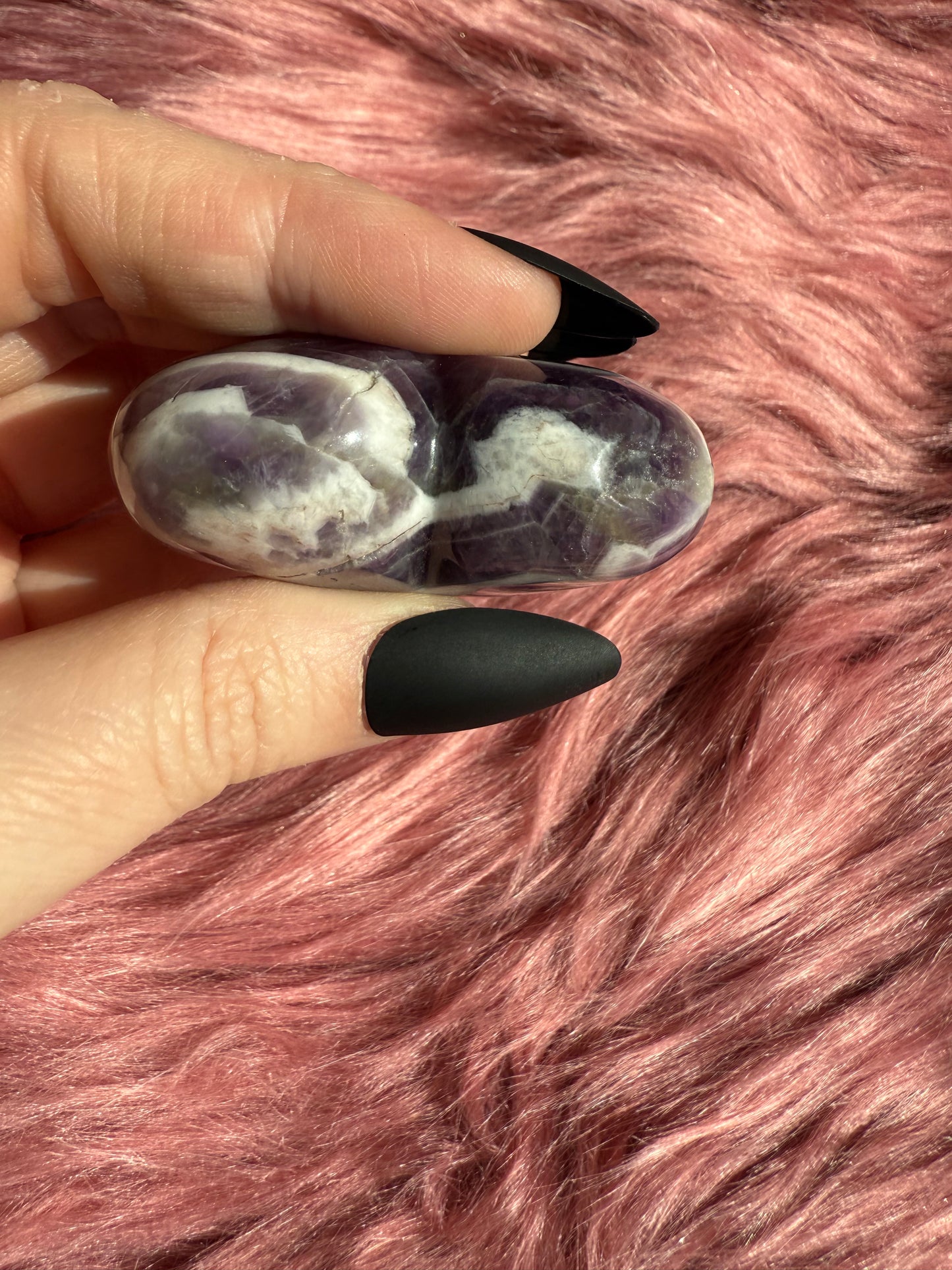 Stunning Dream Amethyst Medium Size Heart Carving - J