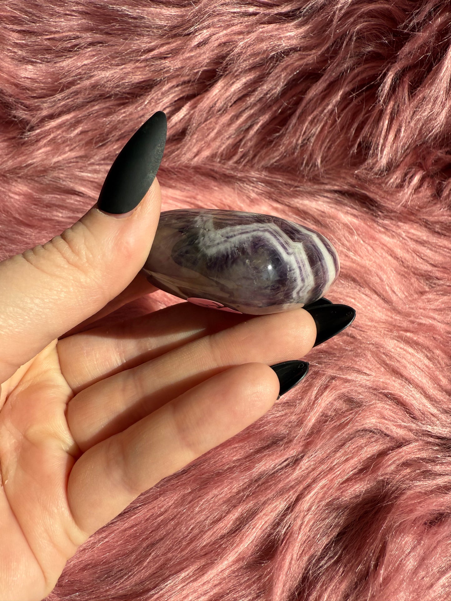 Stunning Dream Amethyst Medium Size Heart Carving - K