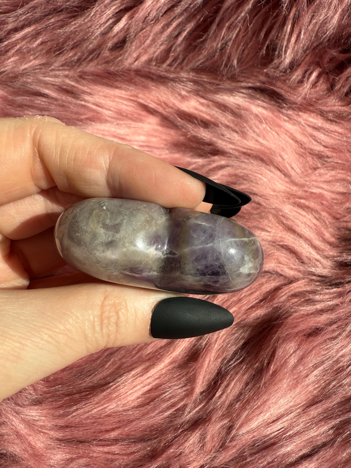 Stunning Dream Amethyst Medium Size Heart Carving - G