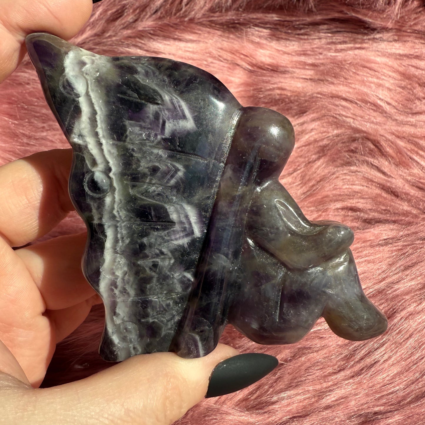 Stunning Large Dream Amethyst Fairy Crystal Carving