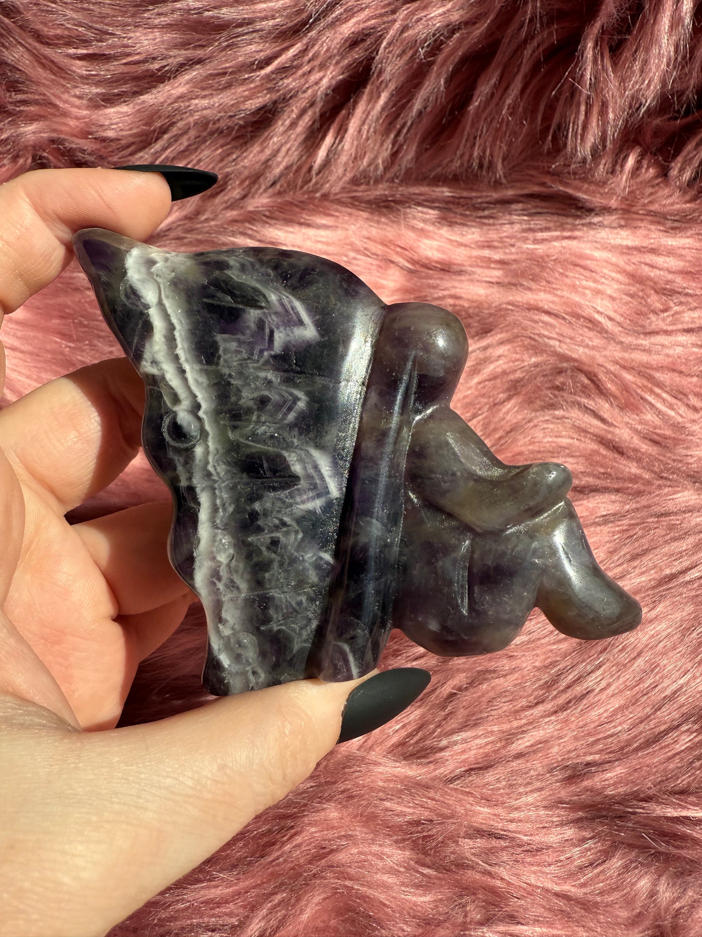 Stunning Large Dream Amethyst Fairy Crystal Carving