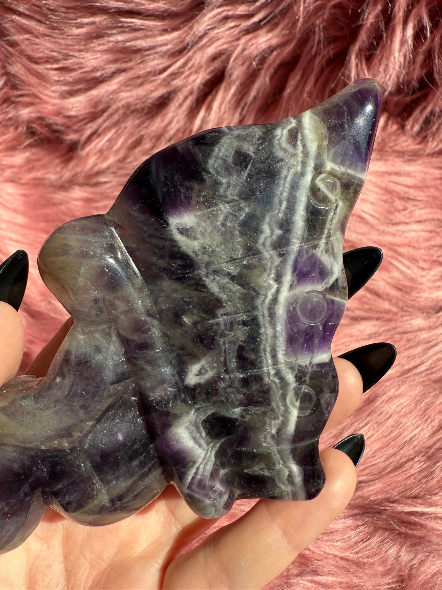 Stunning Large Dream Amethyst Fairy Crystal Carving