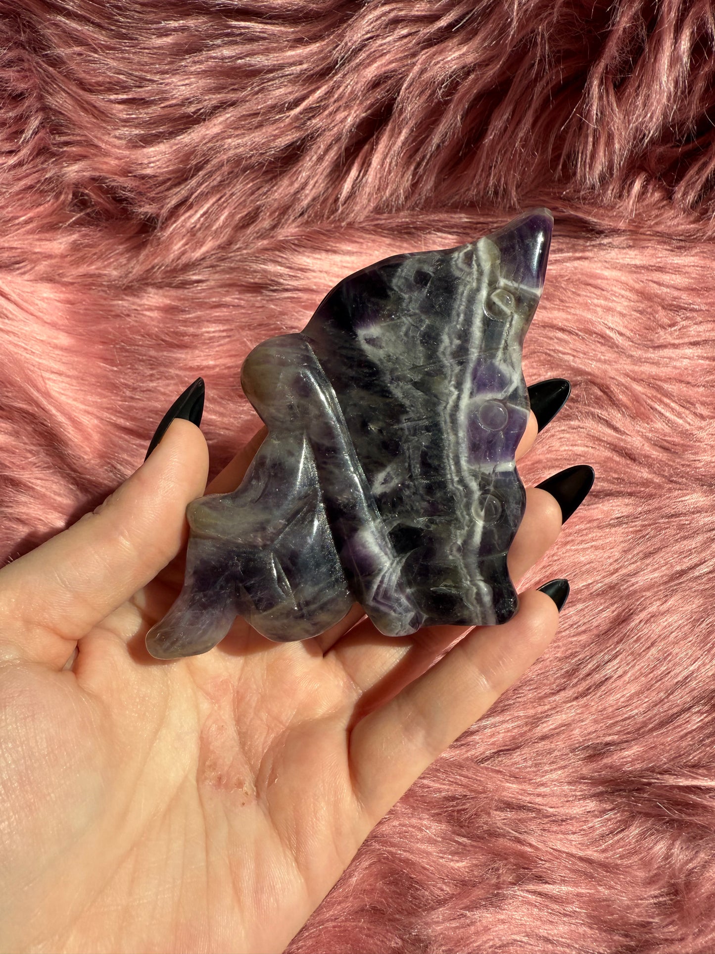 Stunning Large Dream Amethyst Fairy Crystal Carving