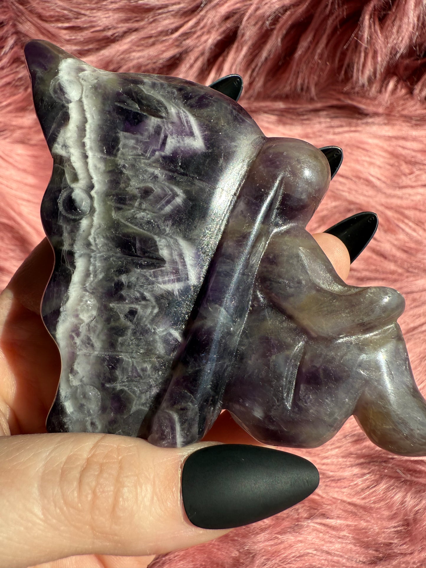Stunning Large Dream Amethyst Fairy Crystal Carving