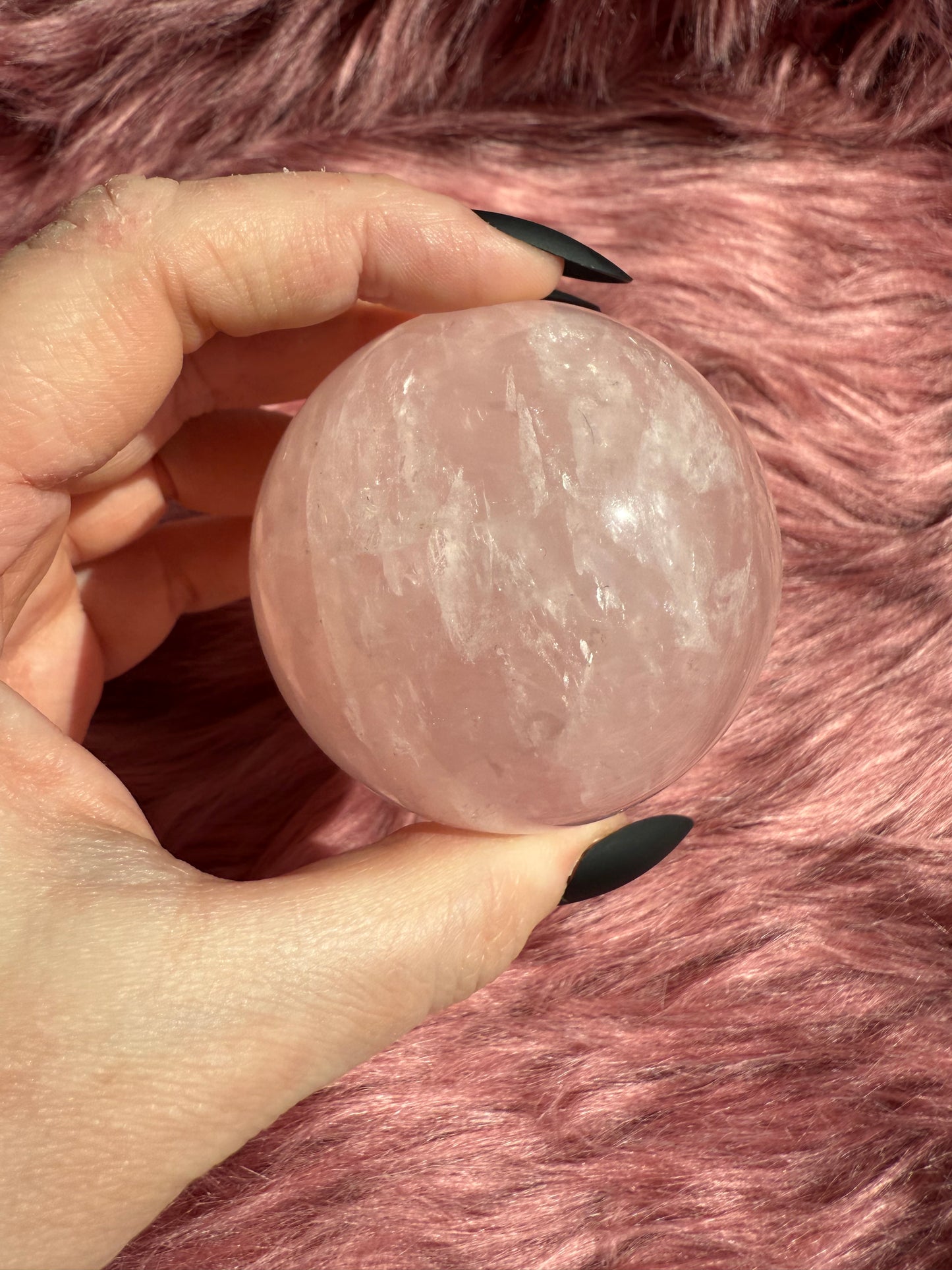 Stunning High Quality Flashy Rose Quartz Crystal Sphere