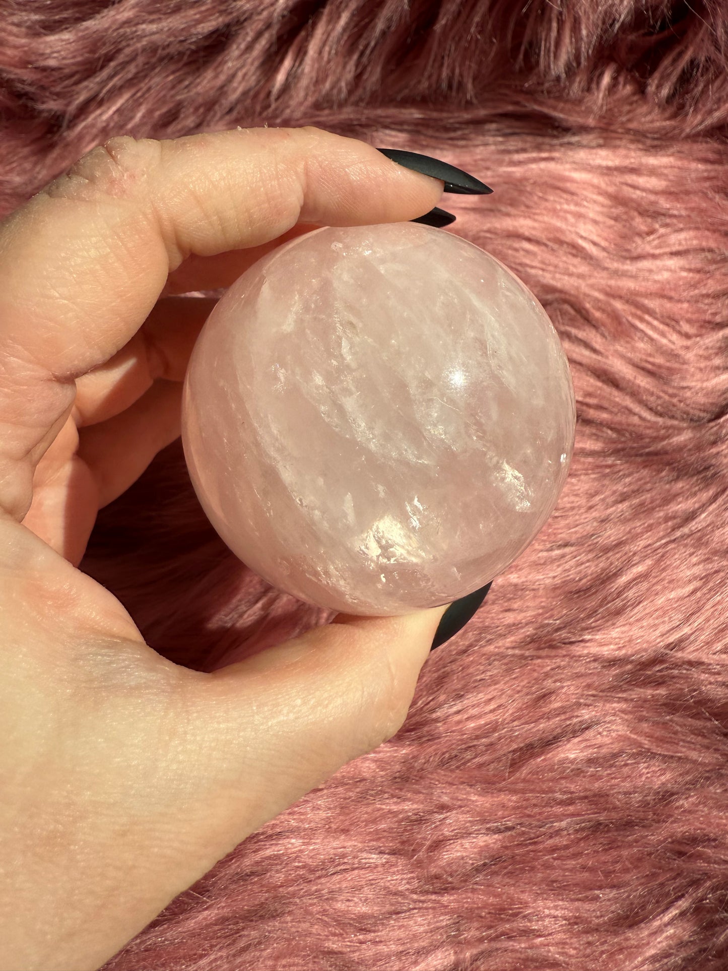 Stunning High Quality Flashy Rose Quartz Crystal Sphere