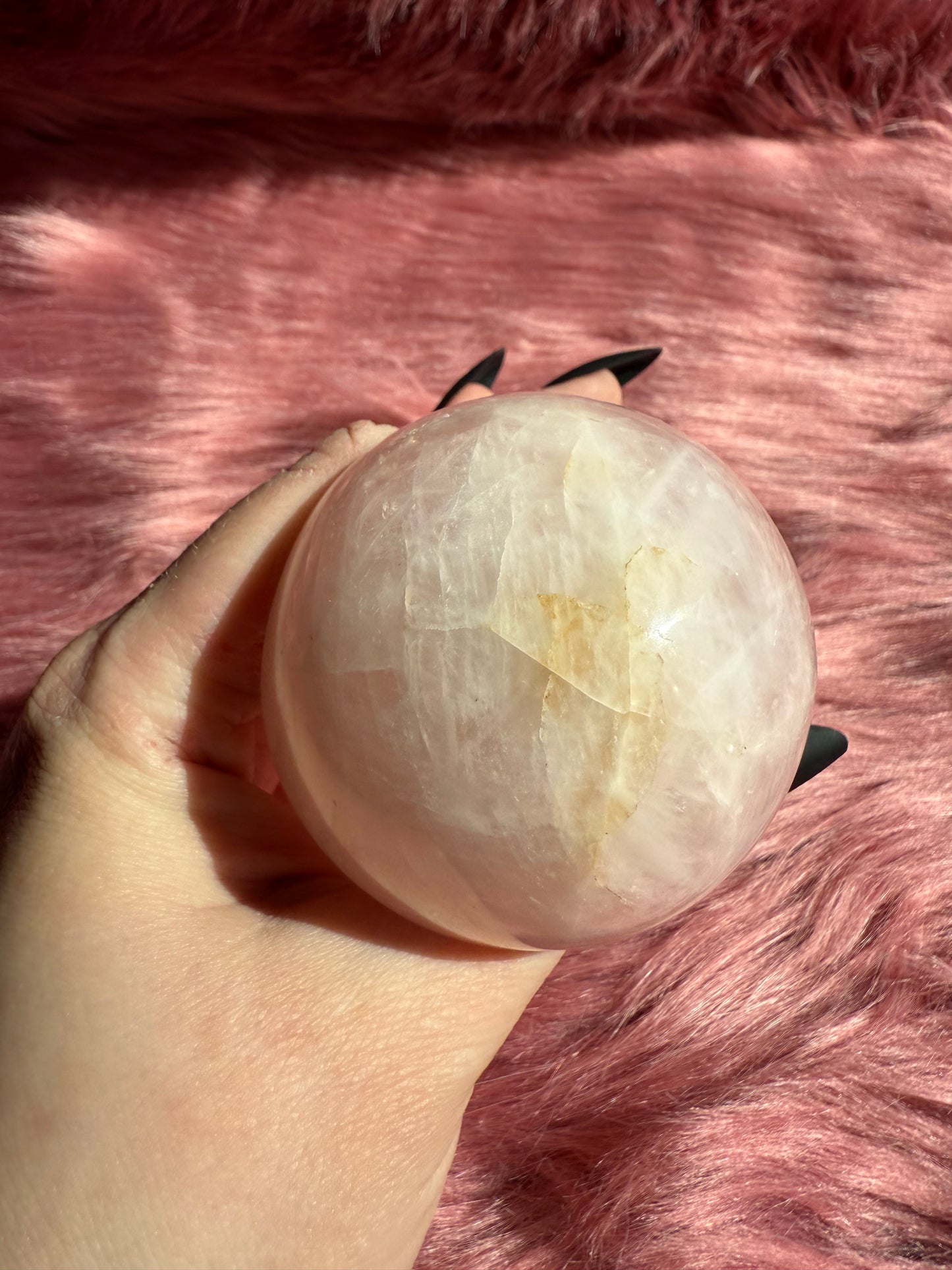 Stunning High Quality Jumbo Rose Quartz Mushroom - H