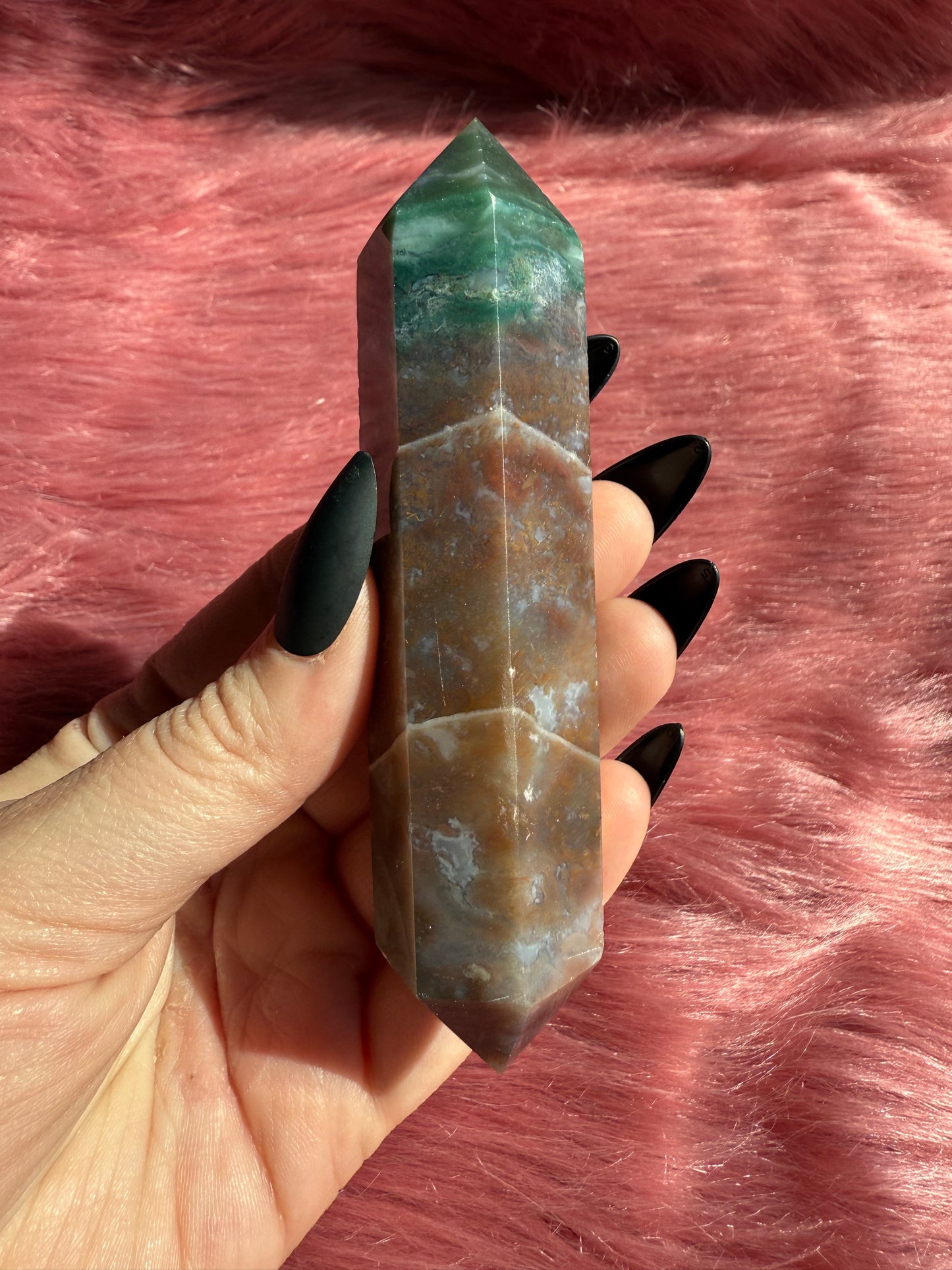 Stunning High Quality Sea Jasper Double Terminated Point - D