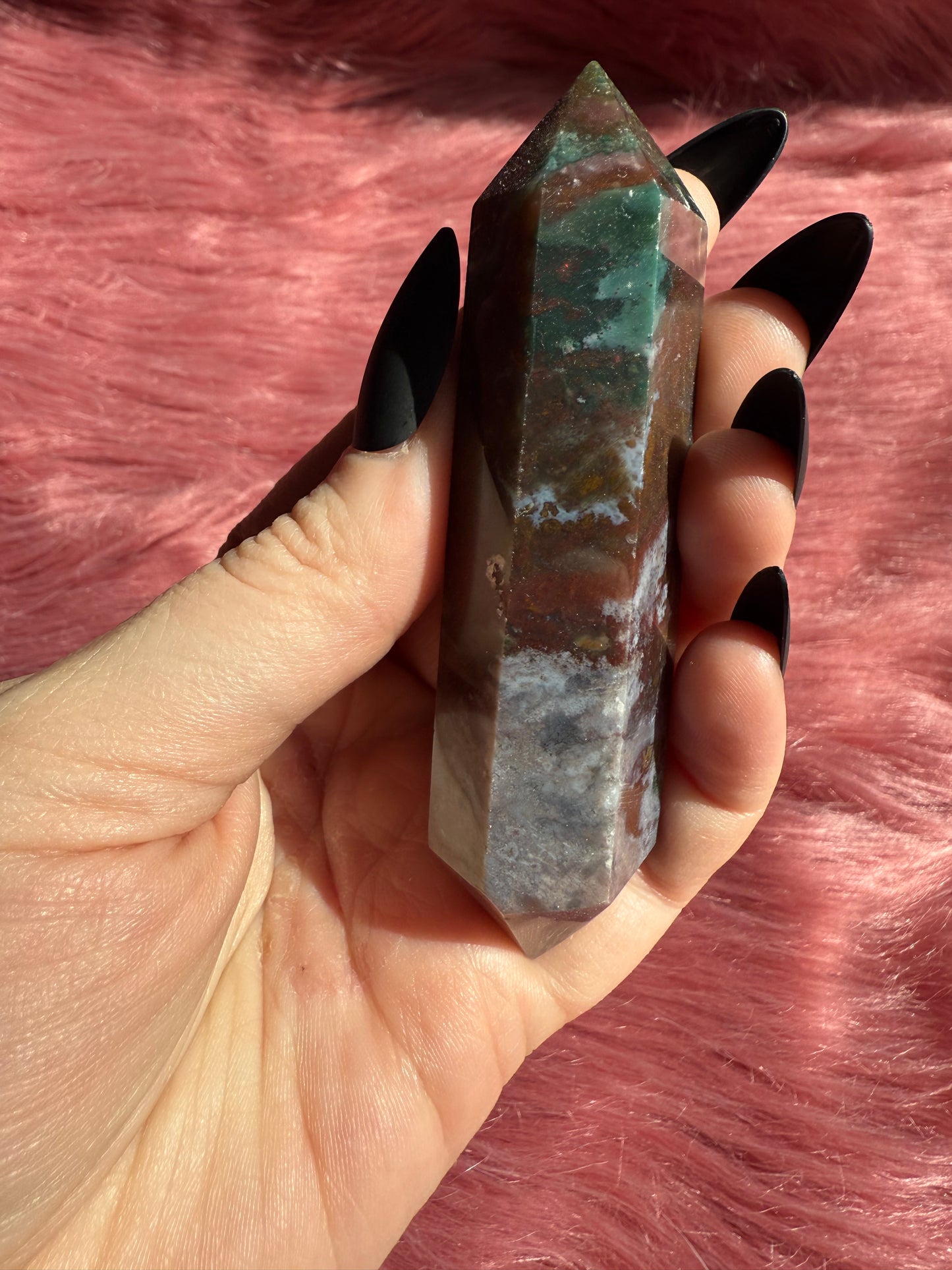 Stunning High Quality Sea Jasper Double Terminated Point - I