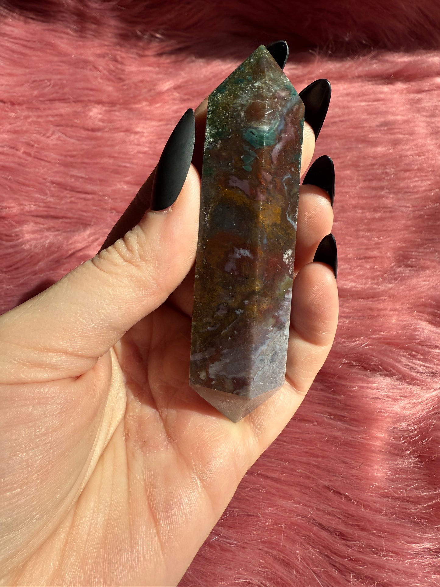 Stunning High Quality Sea Jasper Double Terminated Point - I