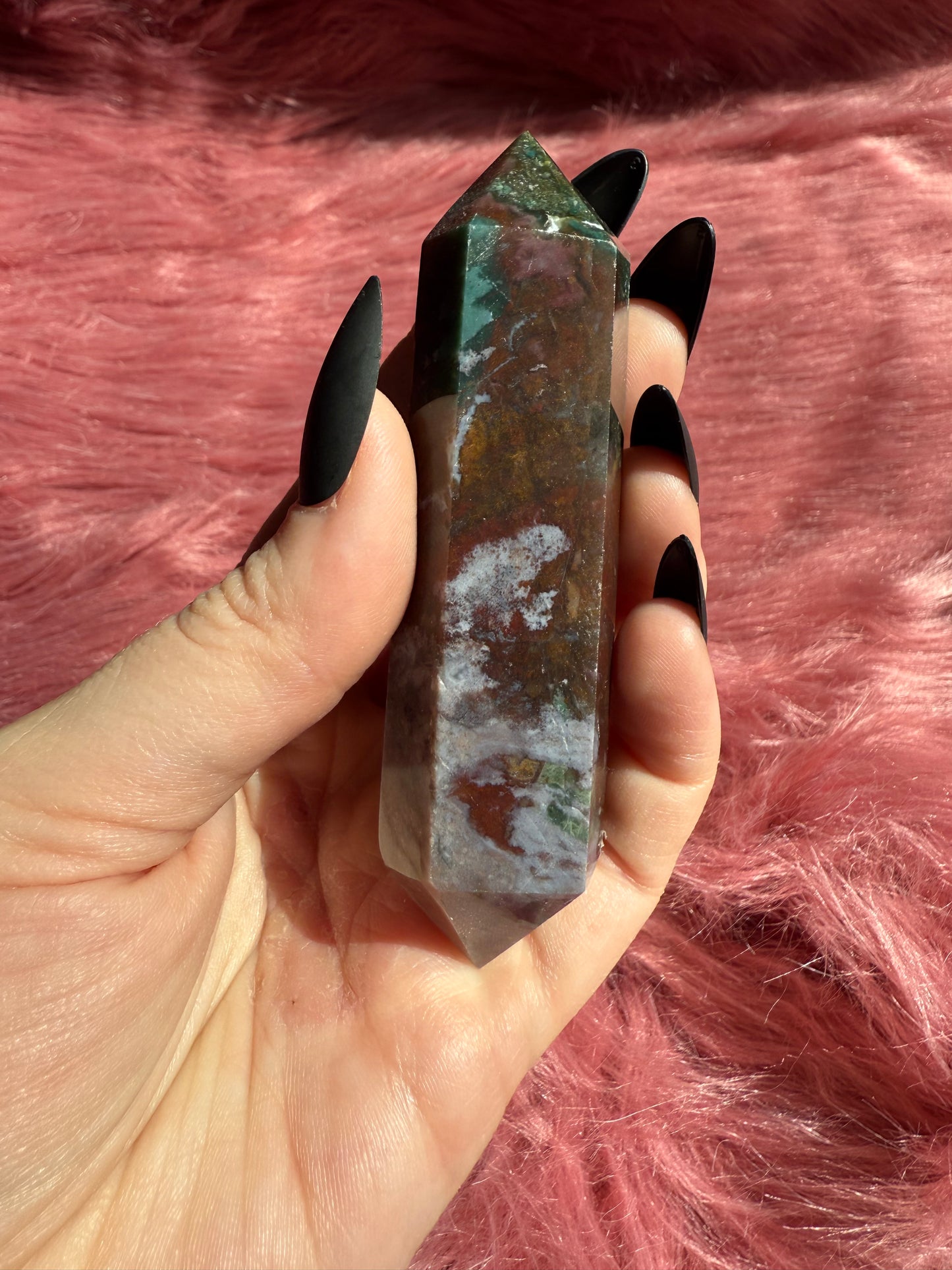 Stunning High Quality Sea Jasper Double Terminated Point - I