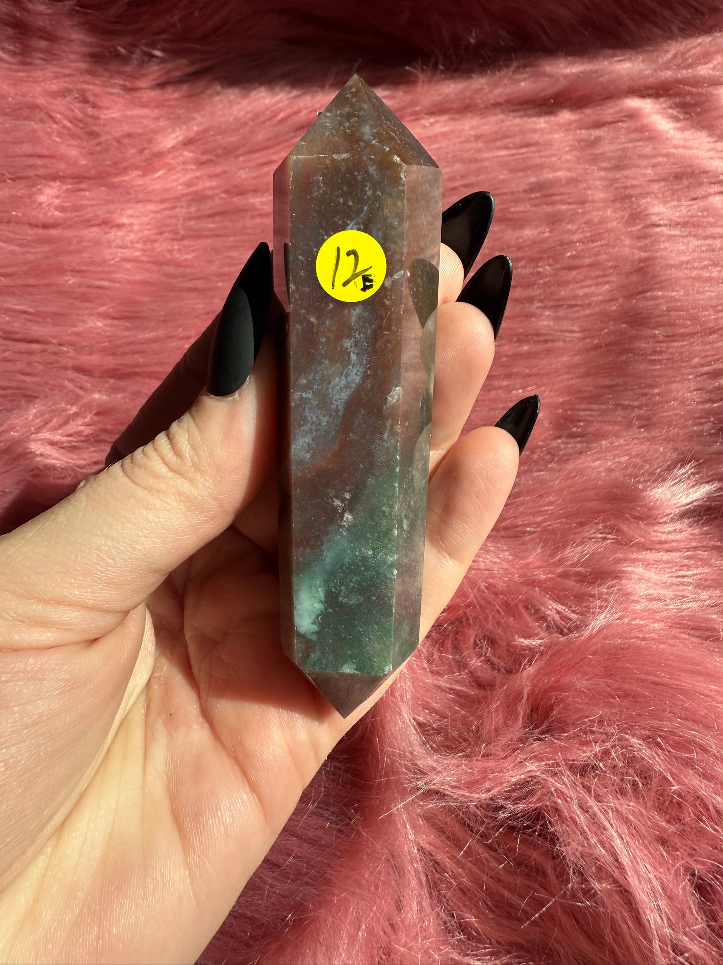 Stunning High Quality Sea Jasper Double Terminated Point - E