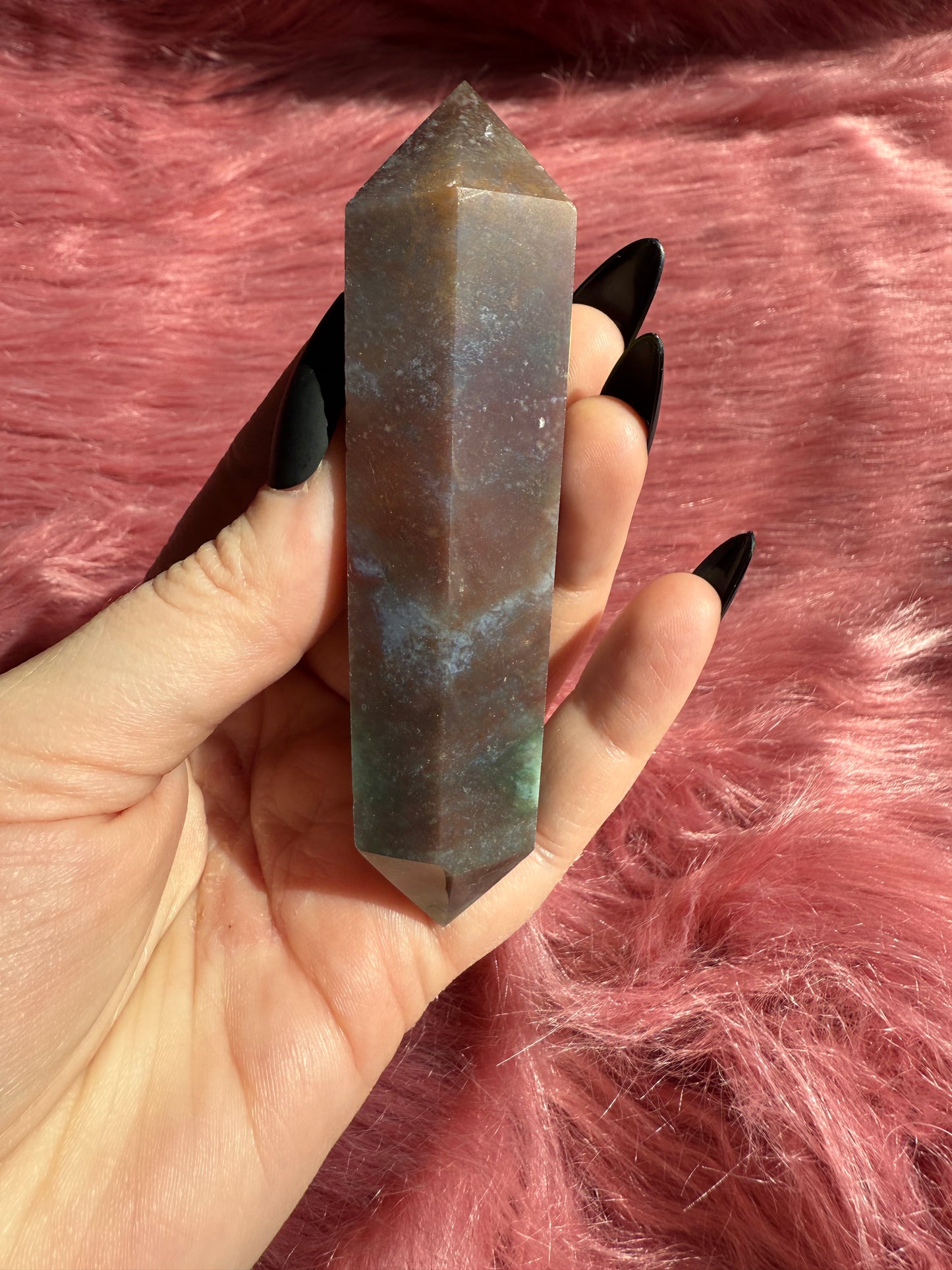 Stunning High Quality Sea Jasper Double Terminated Point - E