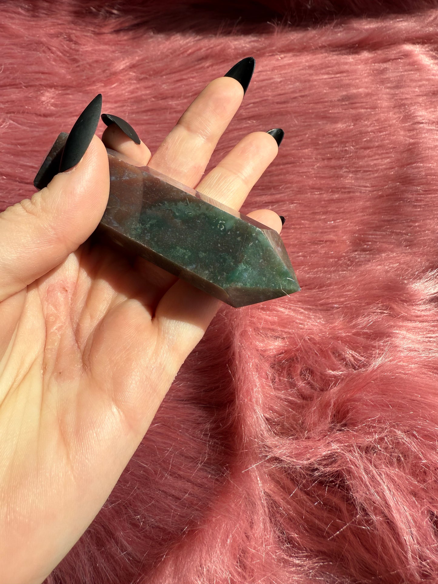 Stunning High Quality Sea Jasper Double Terminated Point - E