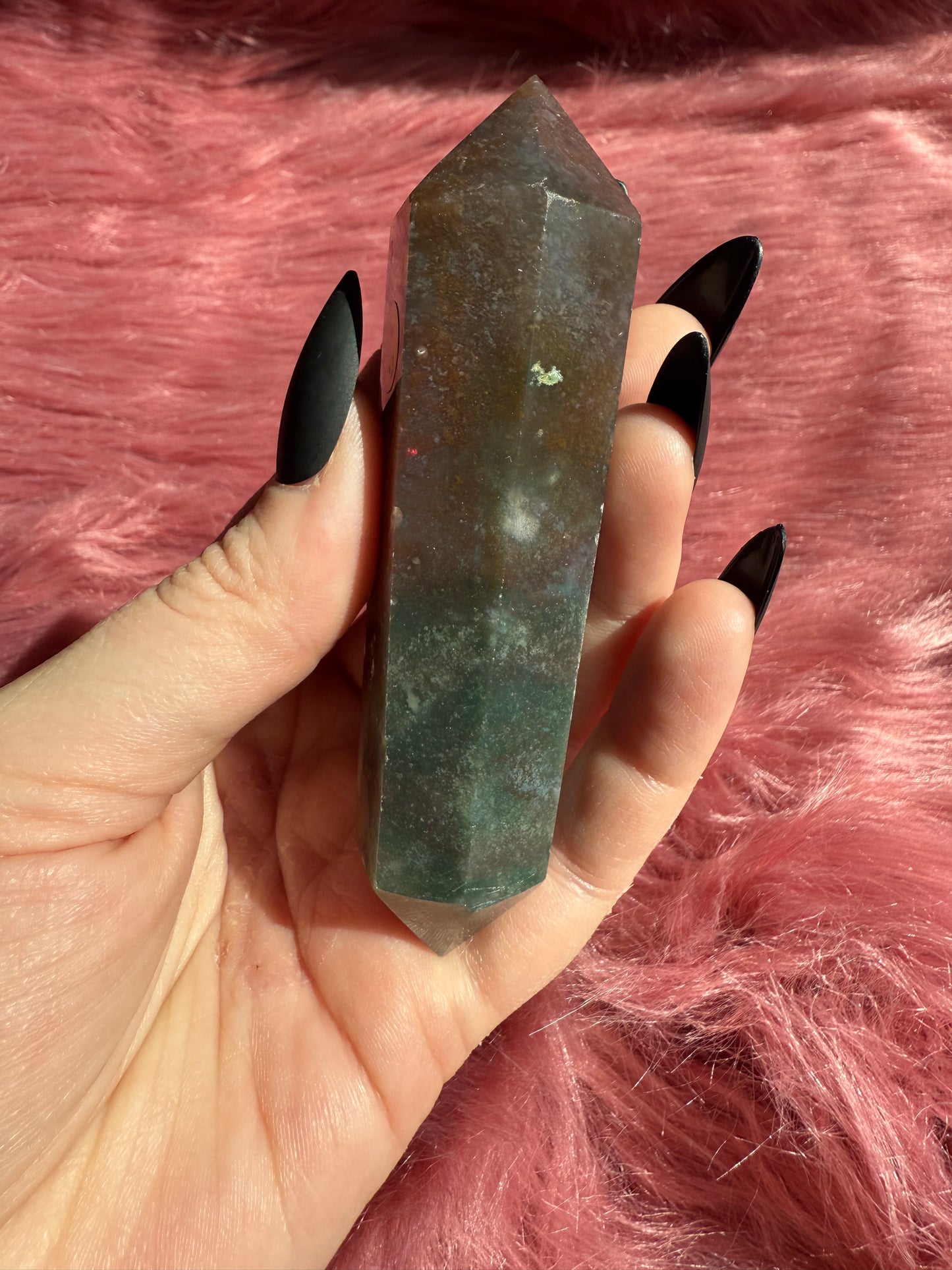 Stunning High Quality Sea Jasper Double Terminated Point - E