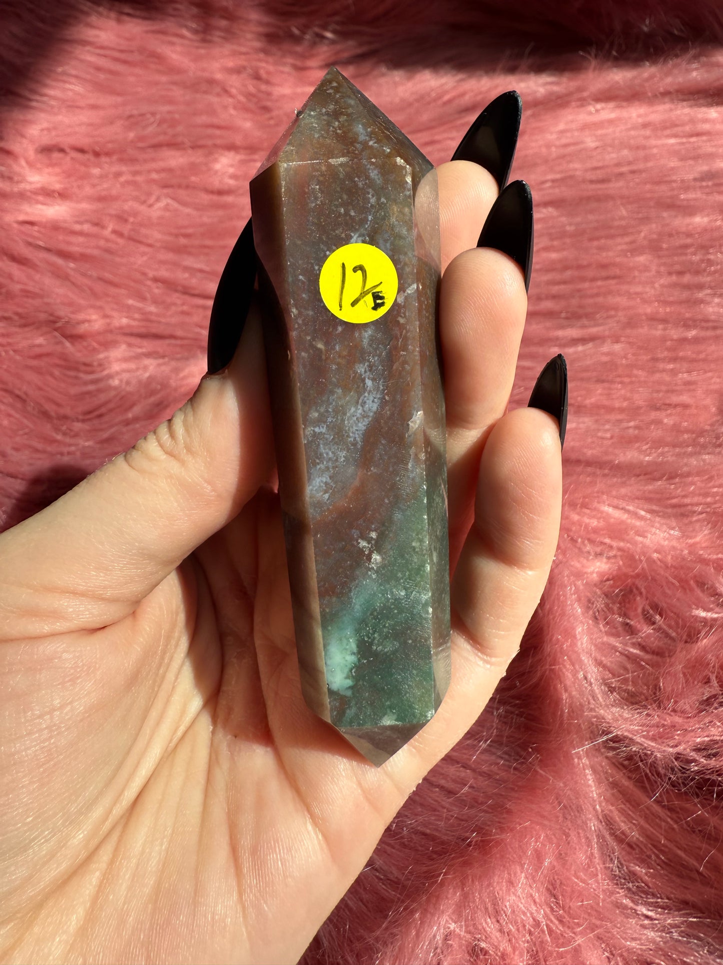 Stunning High Quality Sea Jasper Double Terminated Point - E