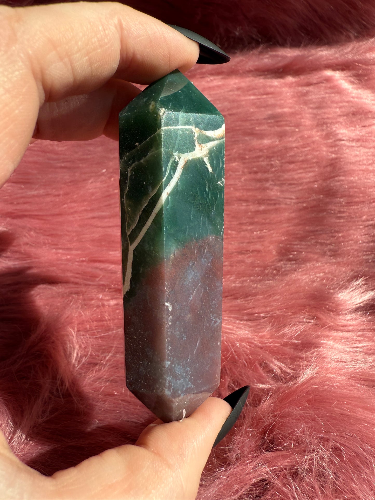 Stunning High Quality Sea Jasper Double Terminated Point - D