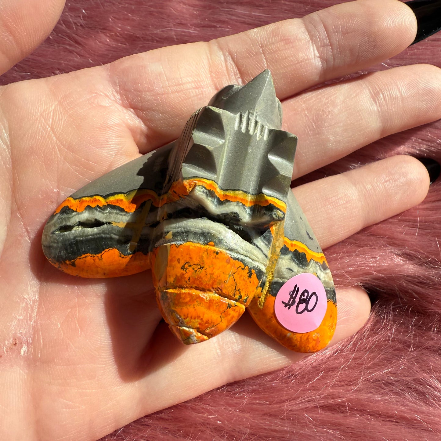 Stunning Bumblebee Jasper Cicada Carving
