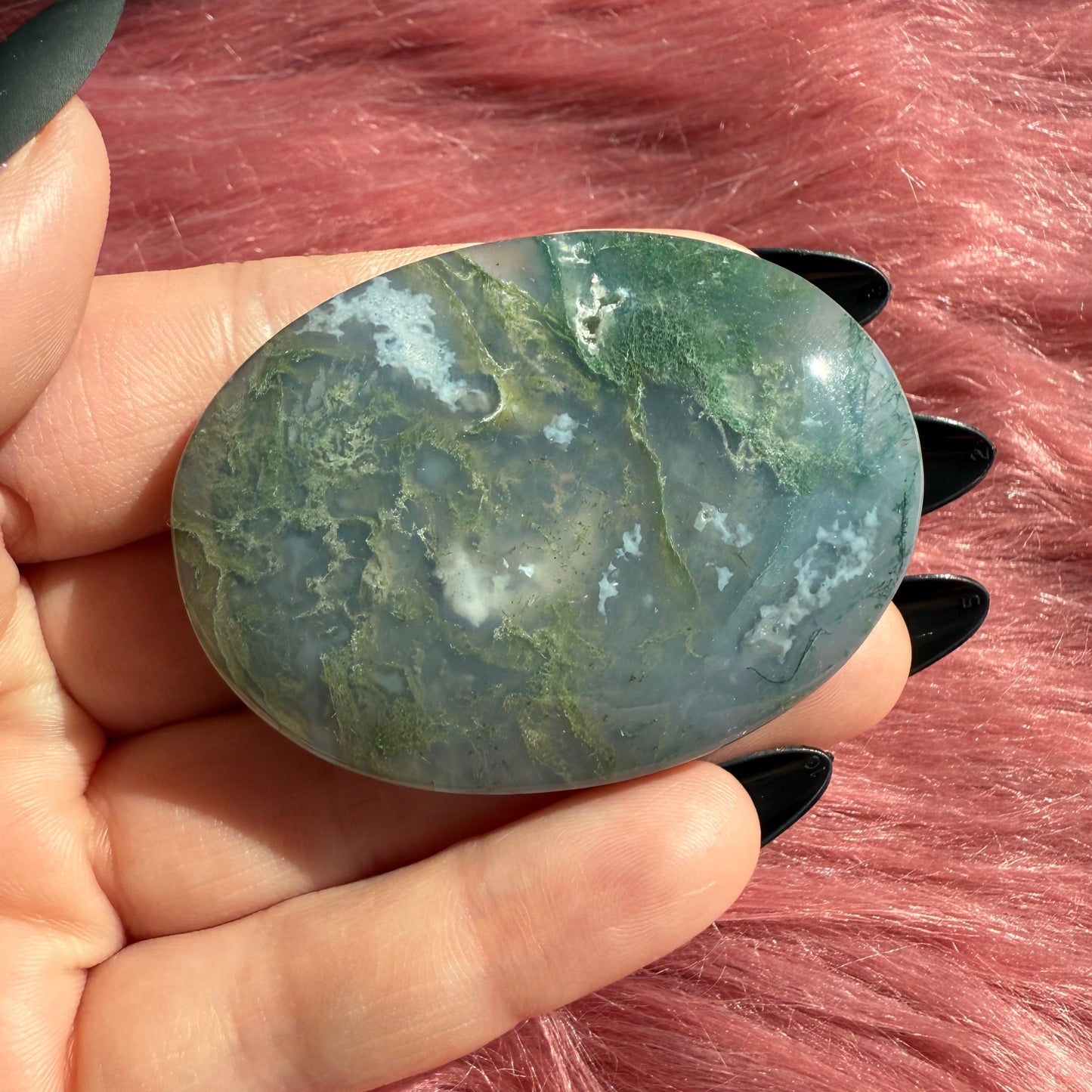 Stunning Moss Agate Palmstone - Intuitively Selected