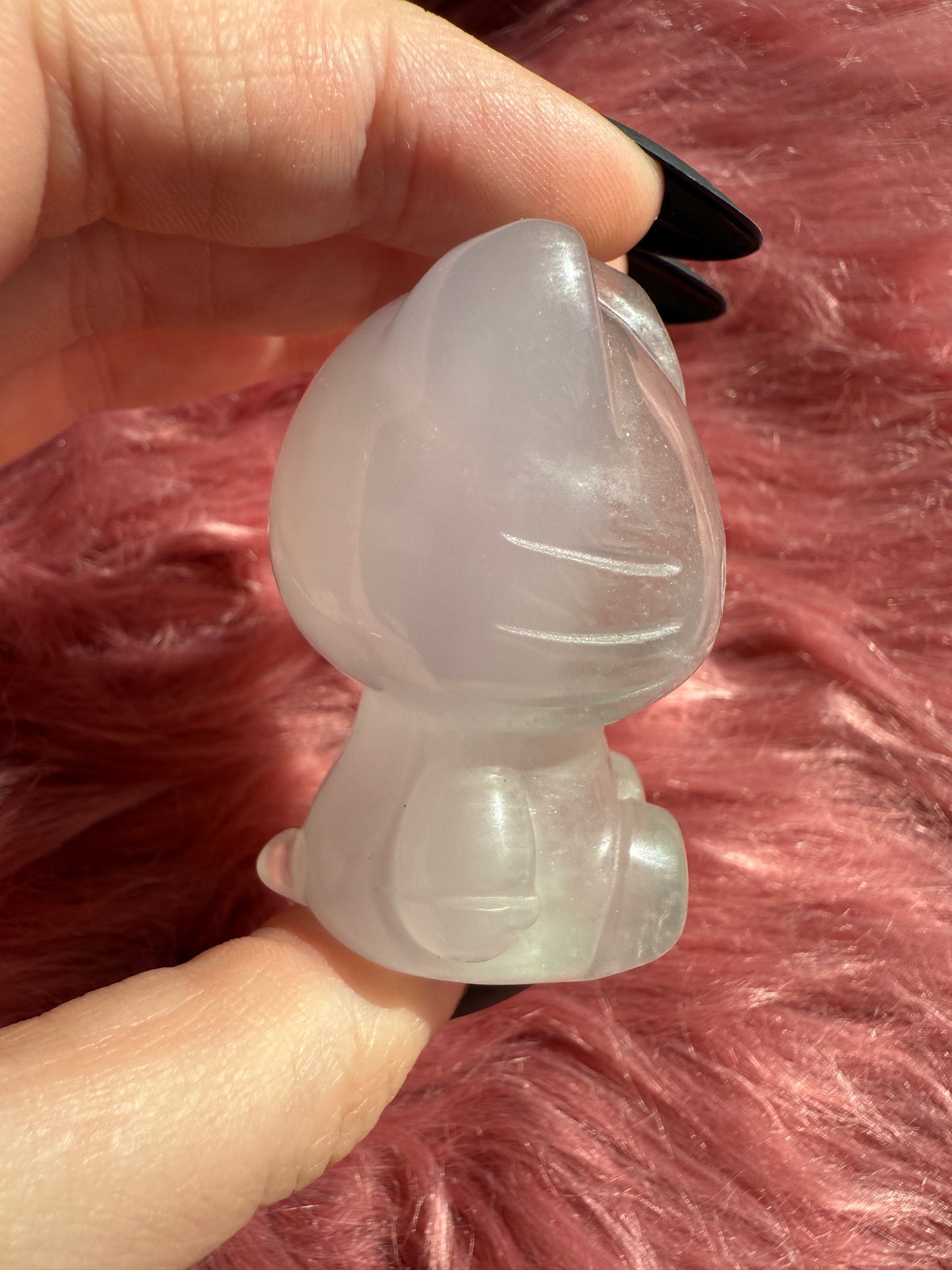 Stunning High Quality Small Size Lavender Fluorite HK Carving