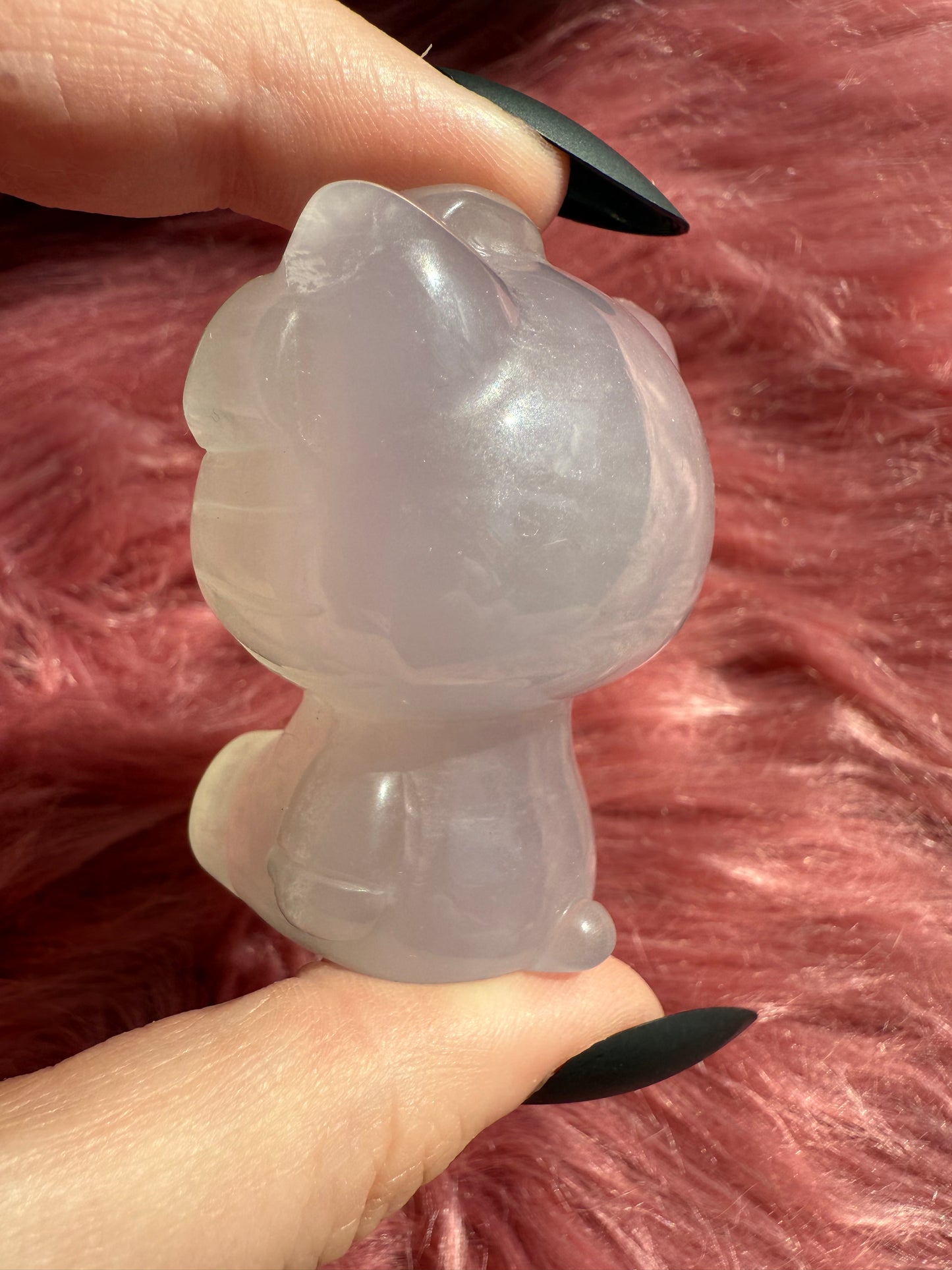 Stunning High Quality Small Size Lavender Fluorite HK Carving