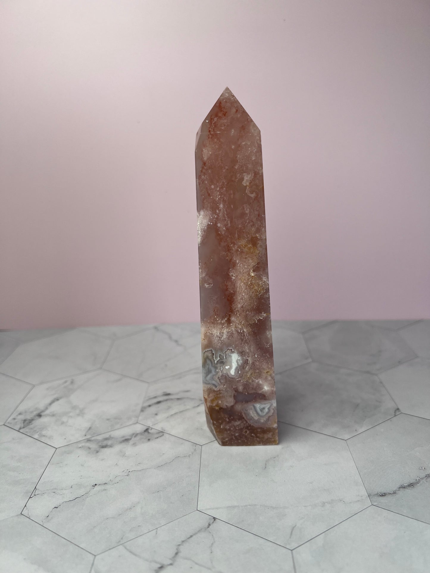 ONE (1) Stunning High Quality Pink Amethyst Tower