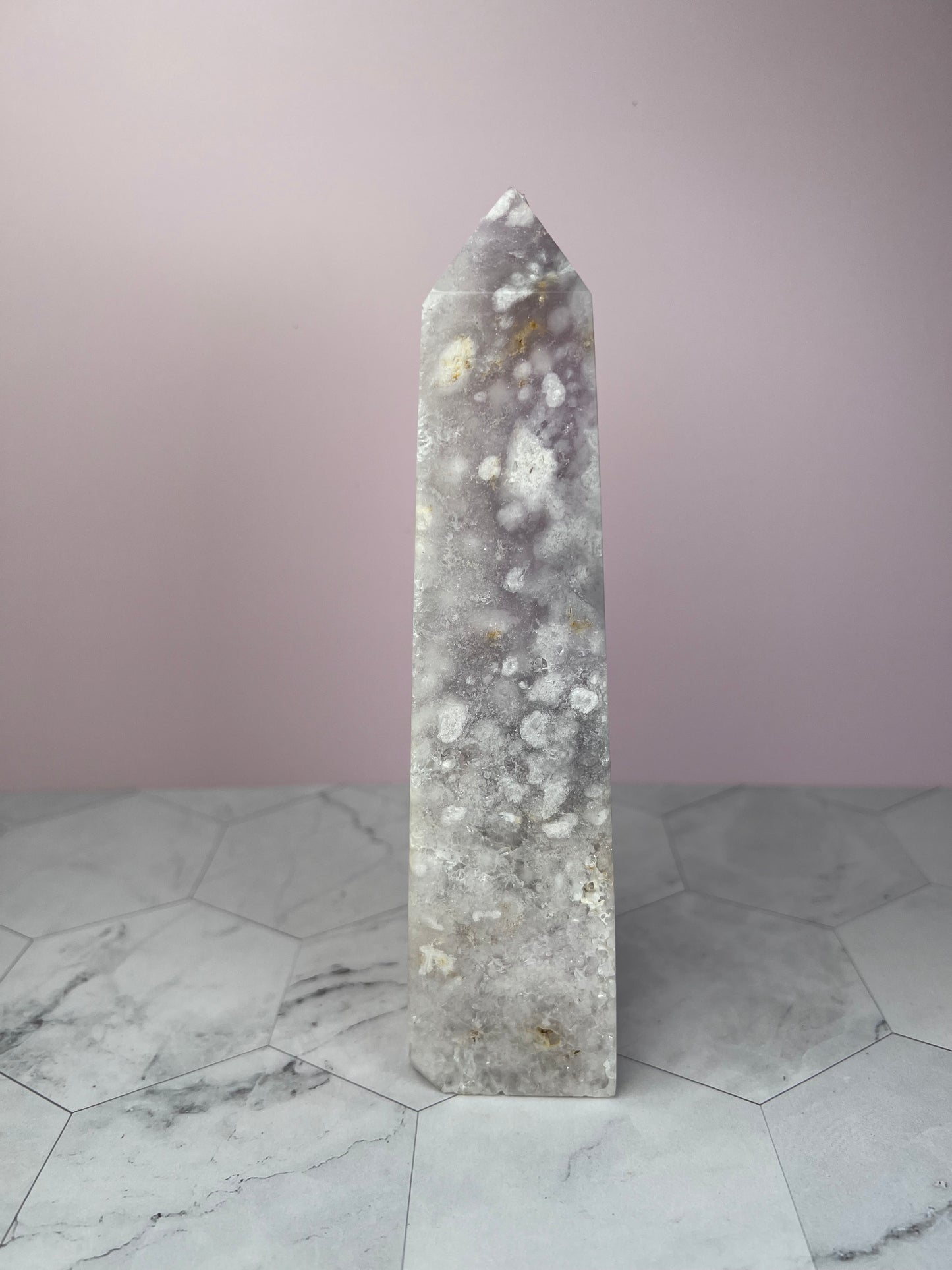 ONE (1) Stunning High Quality Pink Amethyst Tower