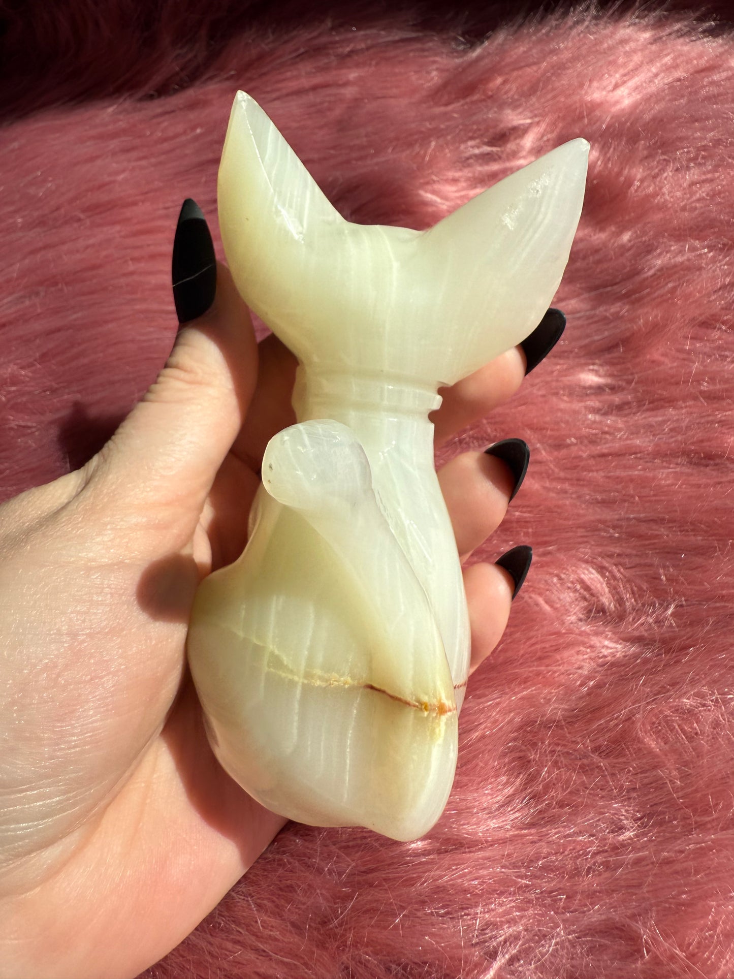 Stunning High Quality Large African Jade Jiji Carving - B