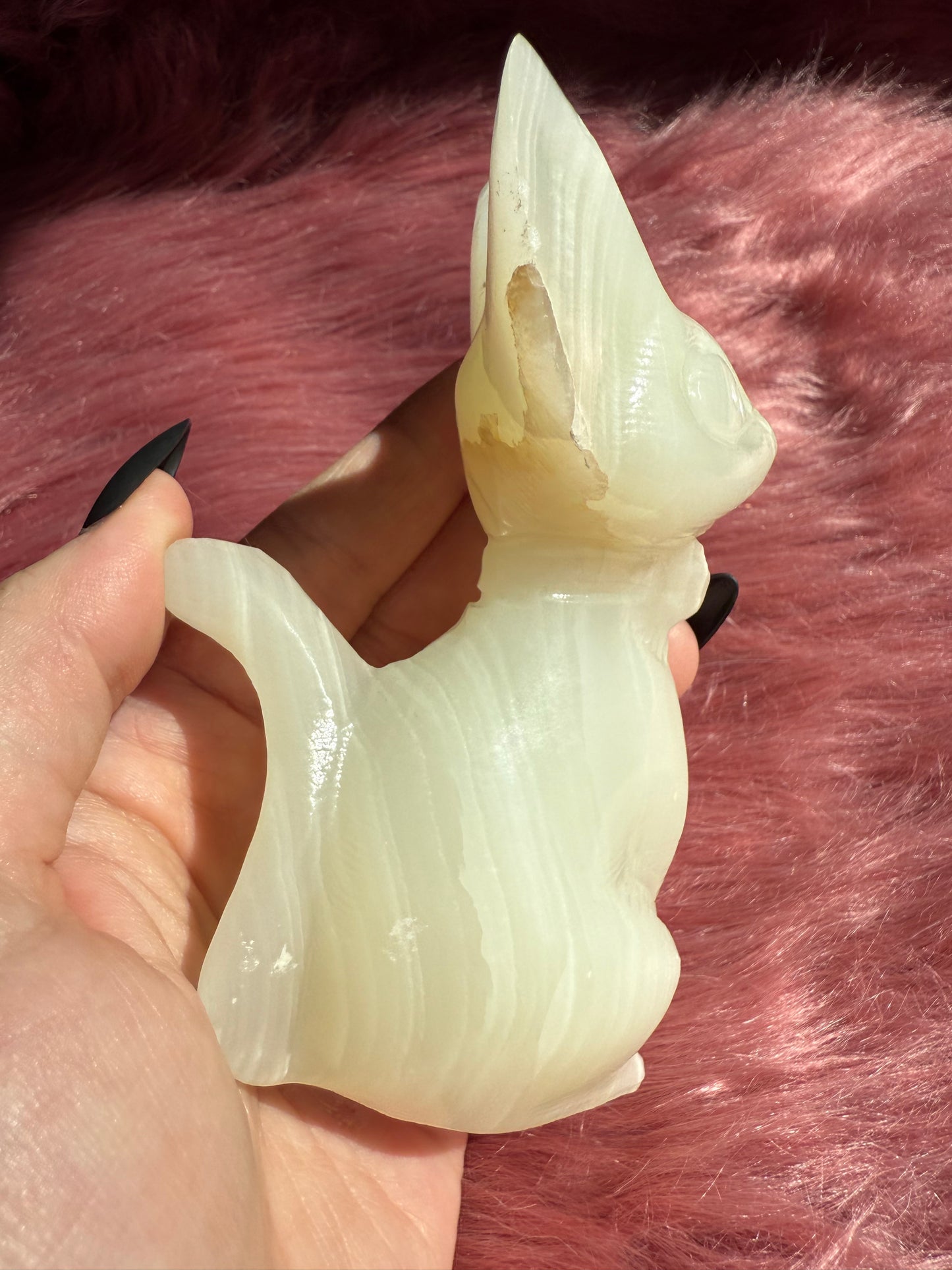 Stunning High Quality Large African Jade Jiji Carving - A