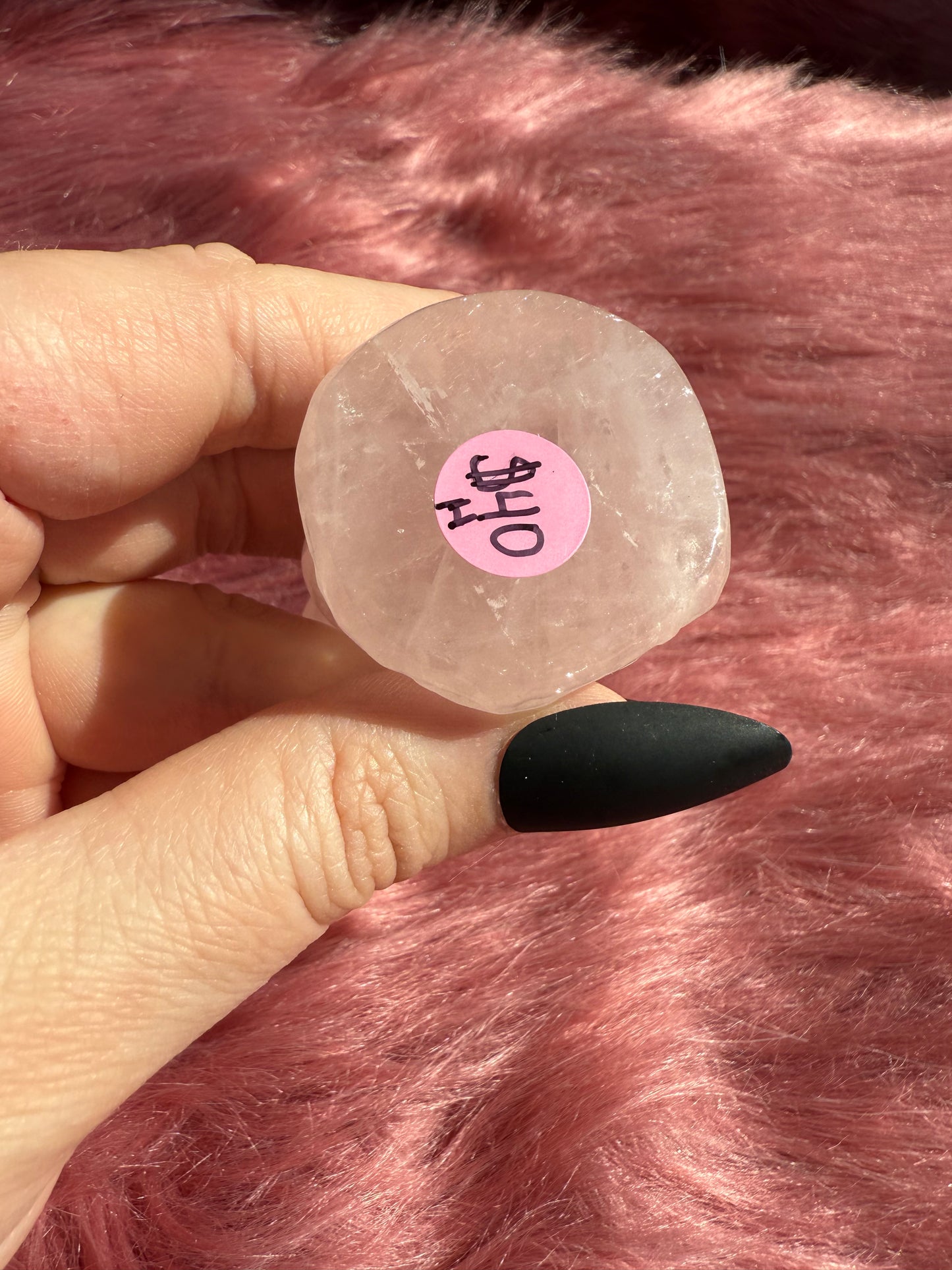 Stunning High Quality Rose Quartz Mushroom with Tototro Carving