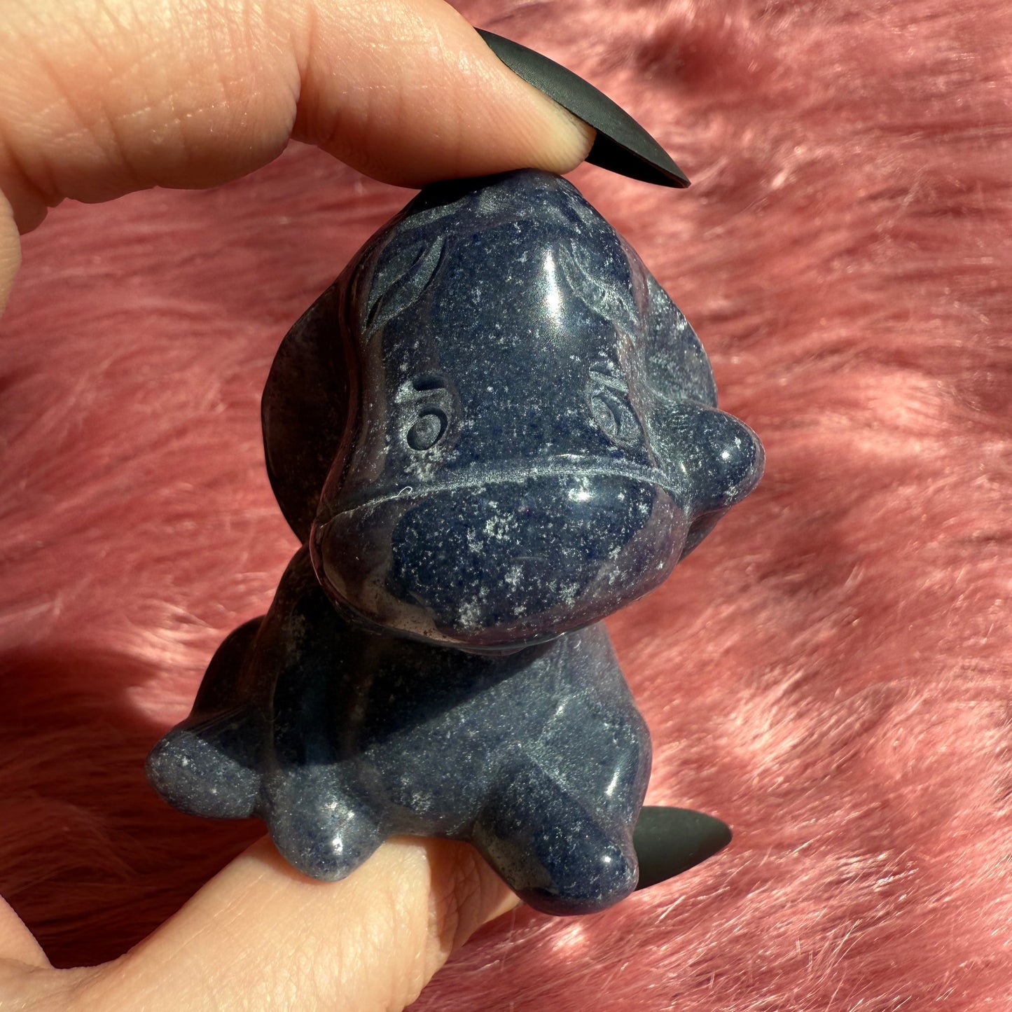 Stunning High Quality Blue Aventurine Donkey Carving