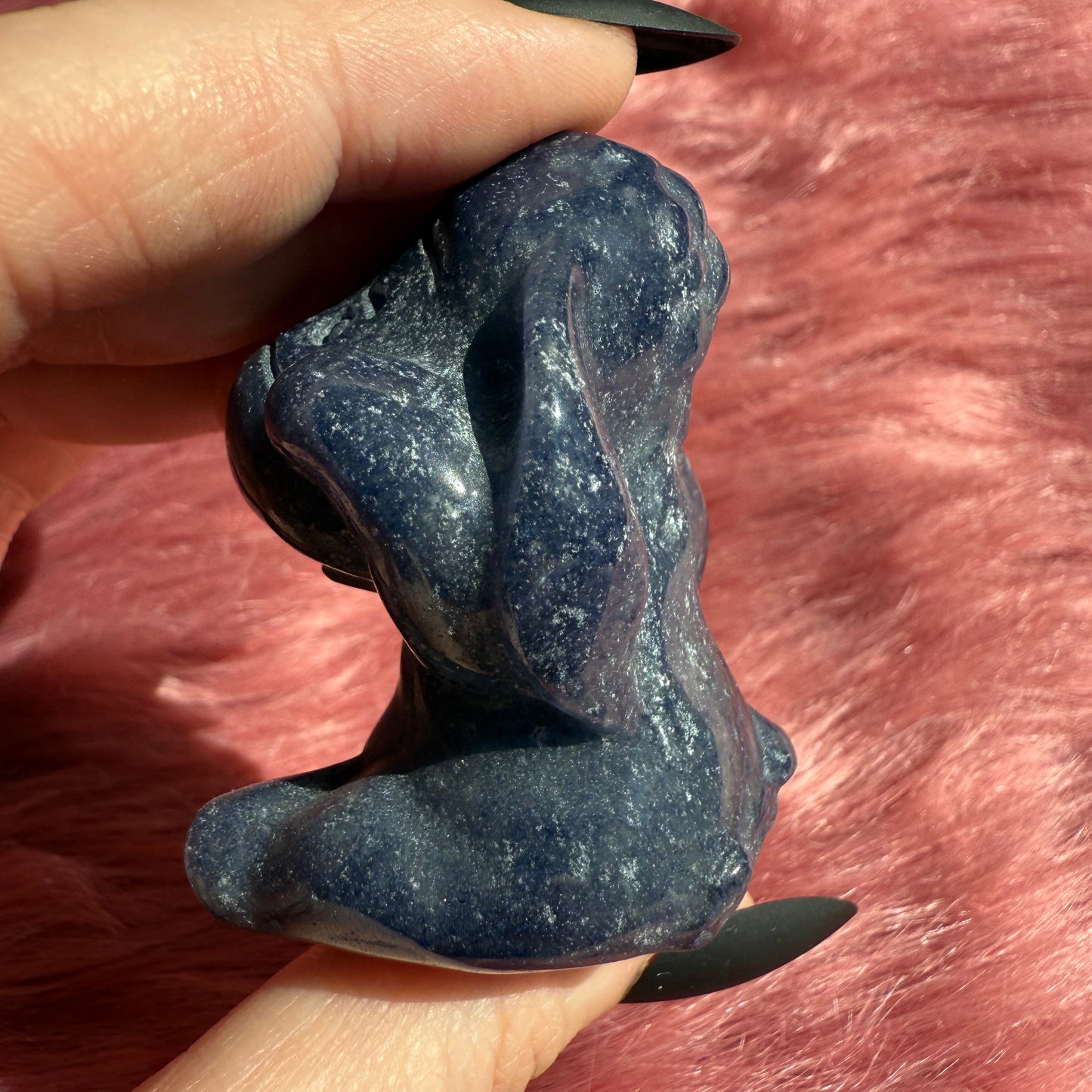 Stunning High Quality Blue Aventurine Donkey Carving