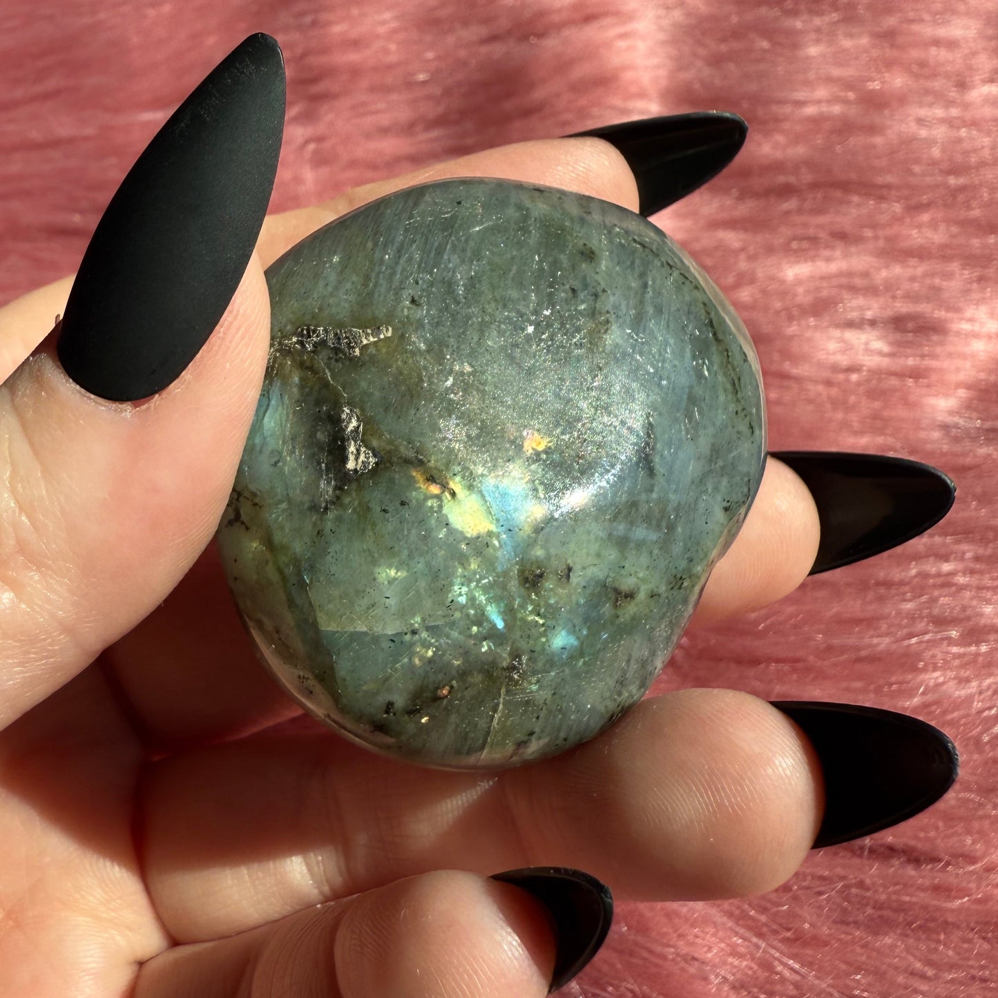ONE (1) Stunning Flashy Labradorite Heart - Intuitively Selected