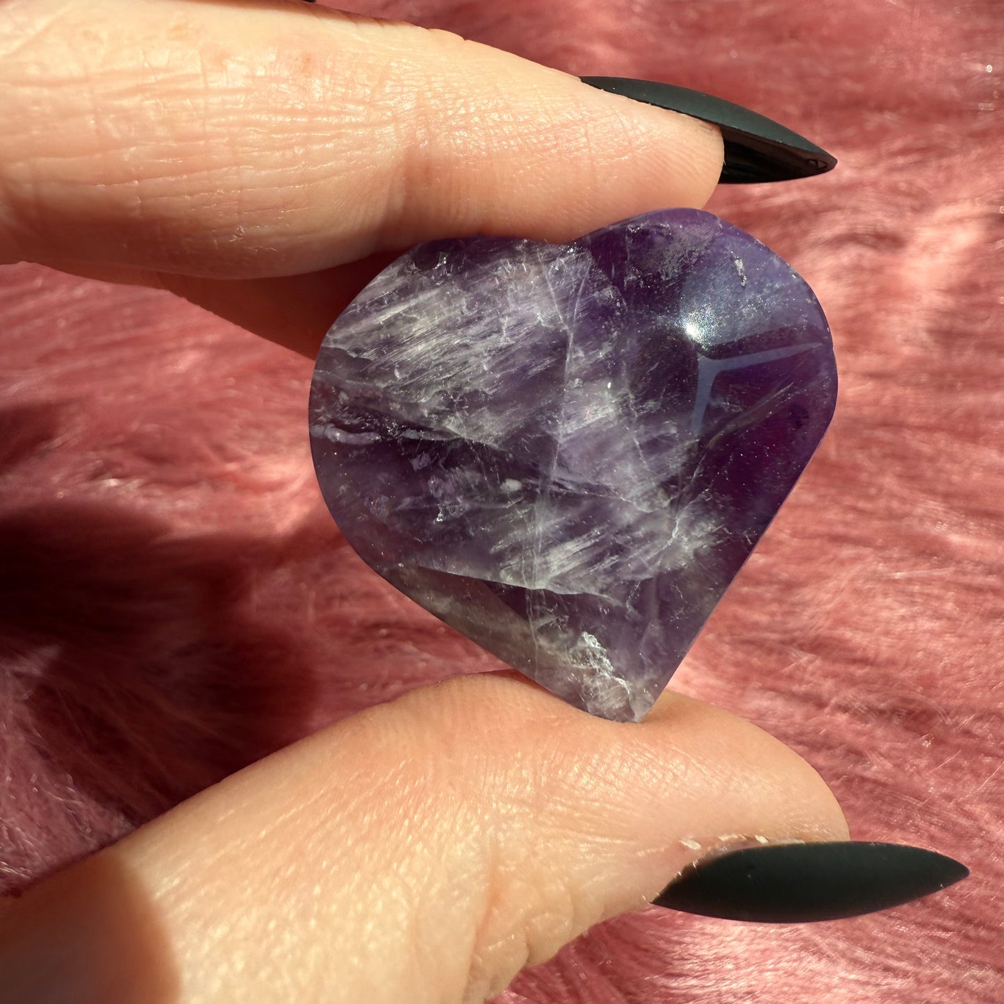 ONE (1) Stunning Small Amethyst Heart - Intuitively Selected