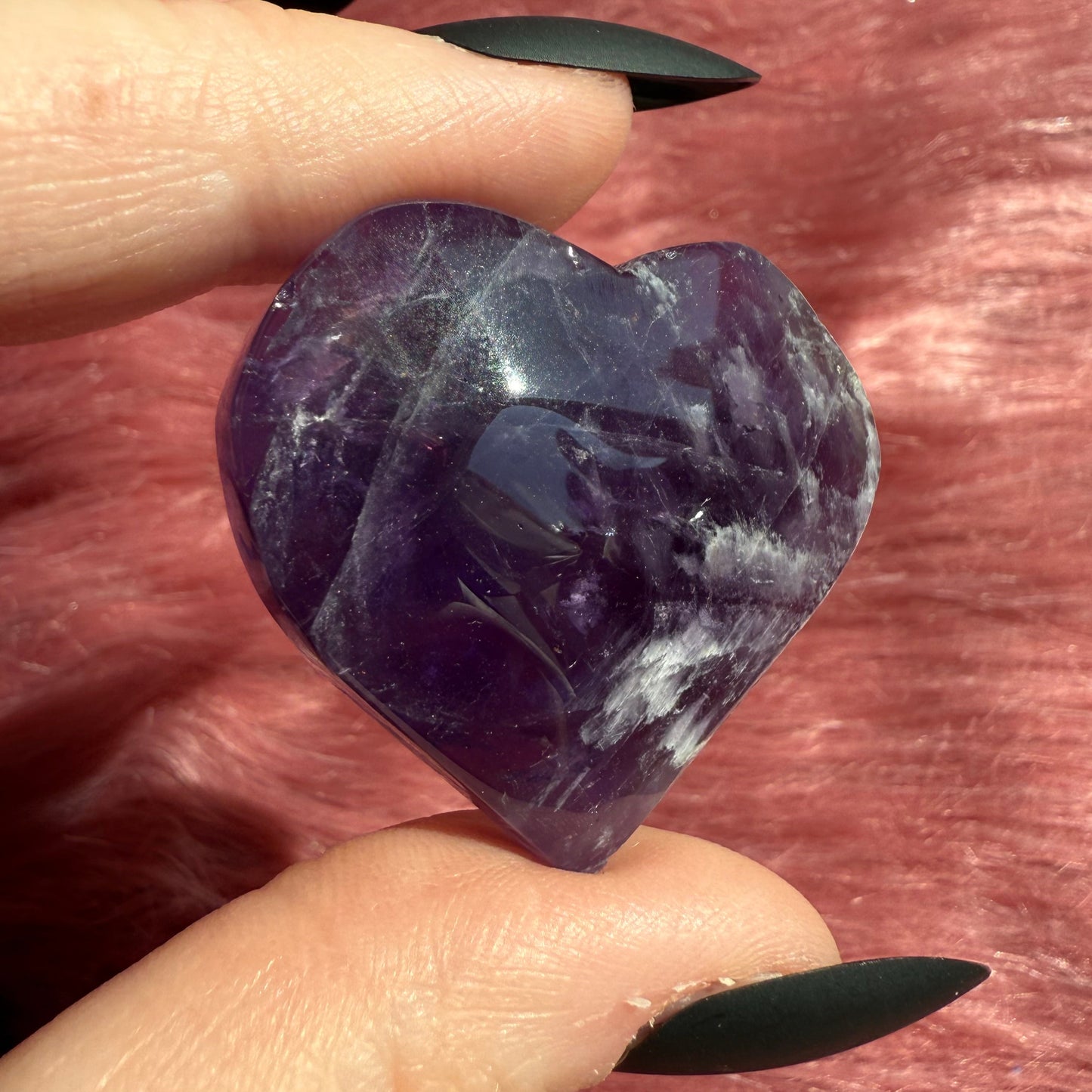 ONE (1) Stunning Small Amethyst Heart - Intuitively Selected