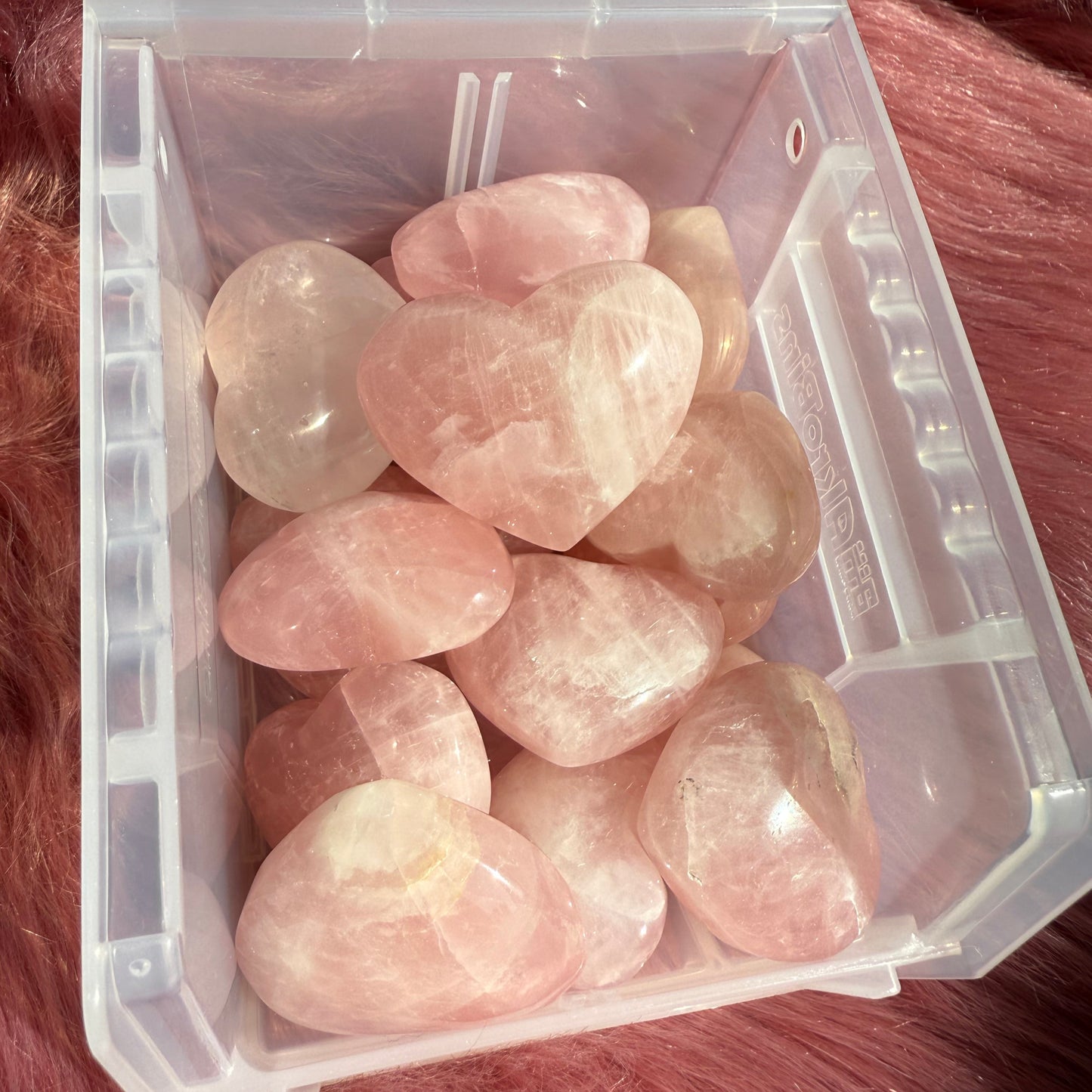 ONE (1) Stunning Flashy Small Rose Quartz Heart - Intuitively Selected