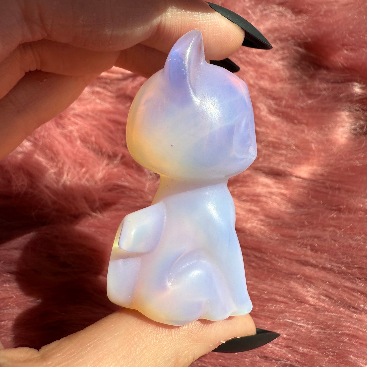 Stunning High Quality Luna Pink Opalite Carving
