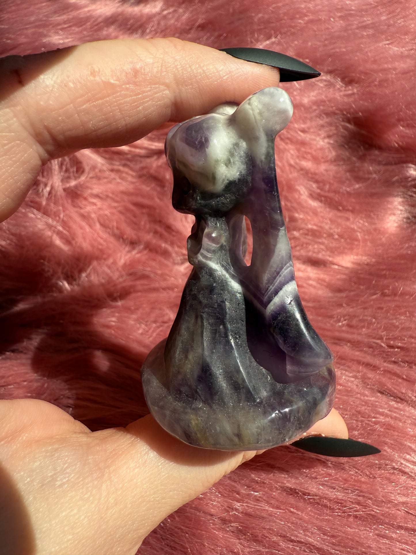Stunning High Quality Dream Amethyst Moon Princess Carving