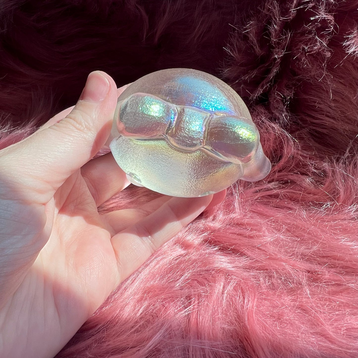 Stunning High Quality Aura treated Quartz Cinnamoroll Carving