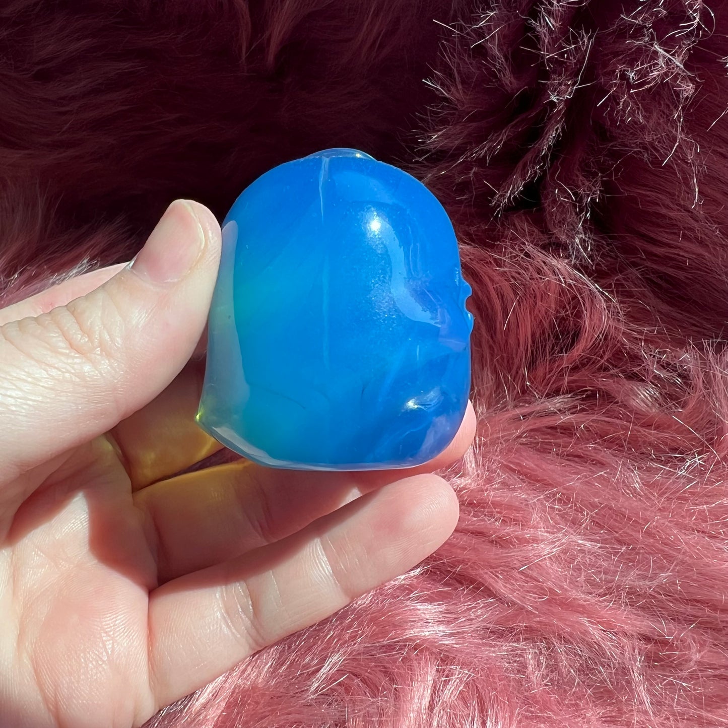Stunning High Quality Blue Opalite Tuxedo Penguin Carving