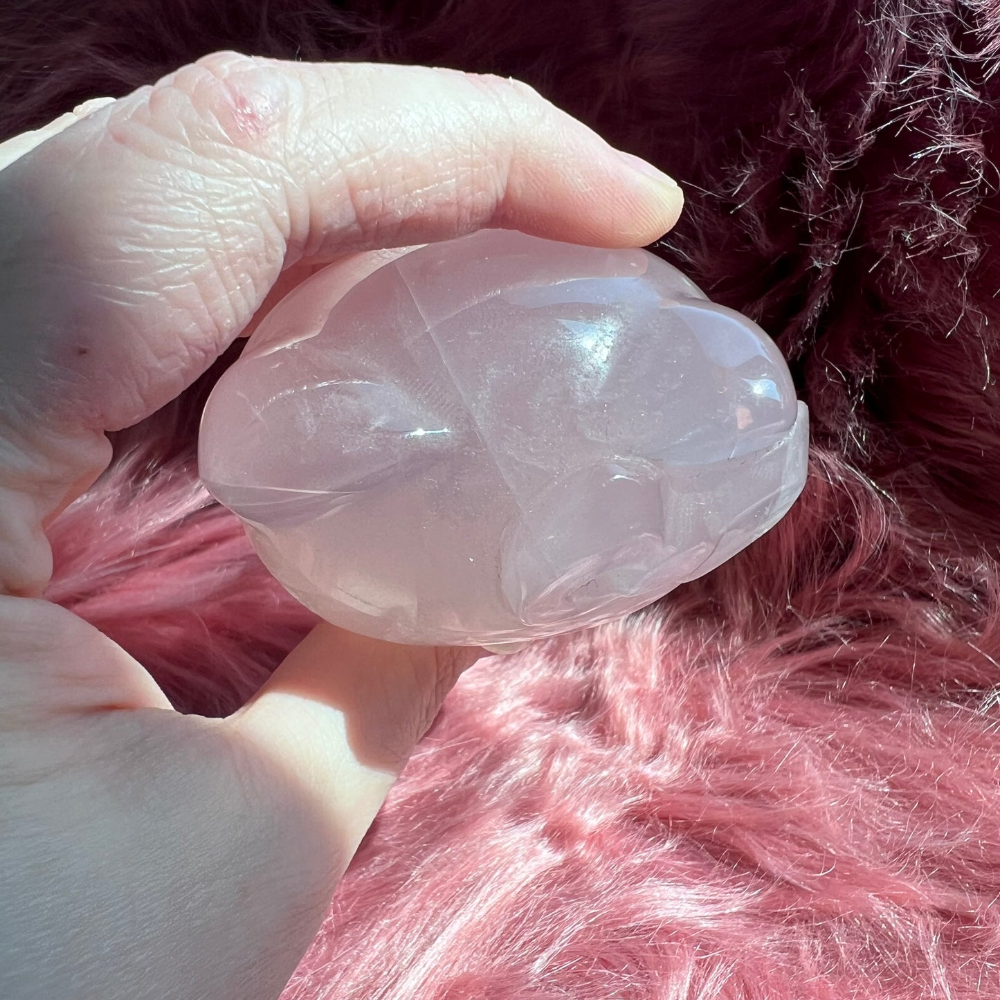Stunning High Quality Medium Size Rose Quartz HK Carving