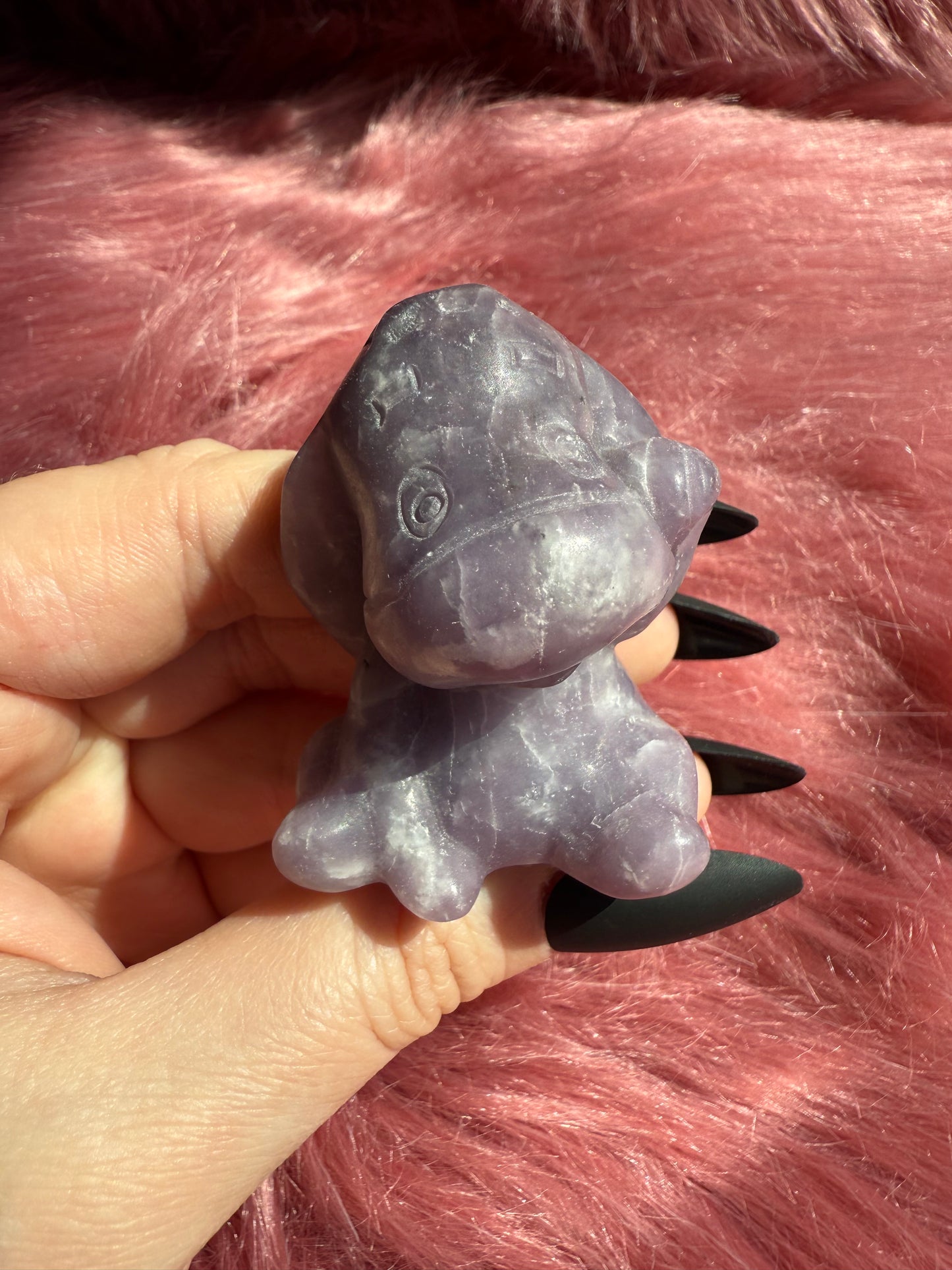 Stunning High Quality Lepidolite Donkey Carving - L