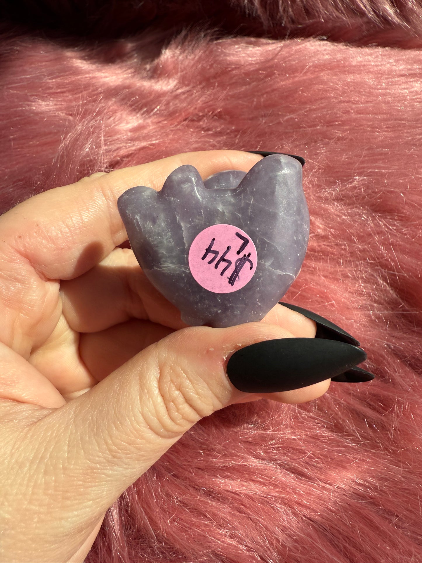 Stunning High Quality Lepidolite Donkey Carving - L