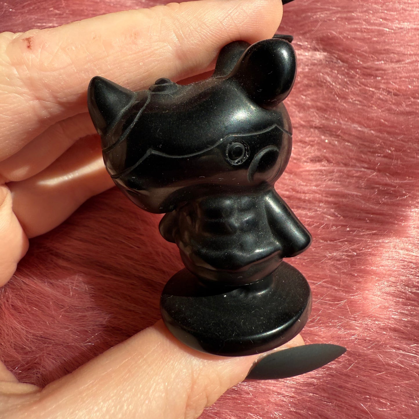 Stunning High Quality AC Merengue Black Obsidian Carving