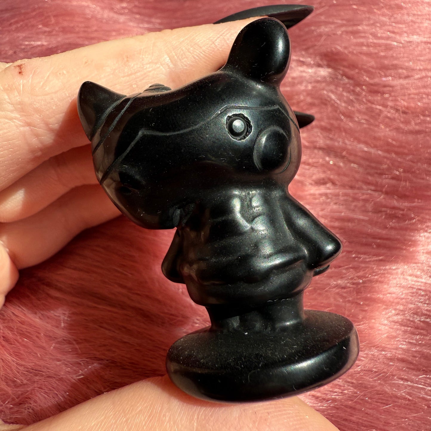 Stunning High Quality AC Merengue Black Obsidian Carving