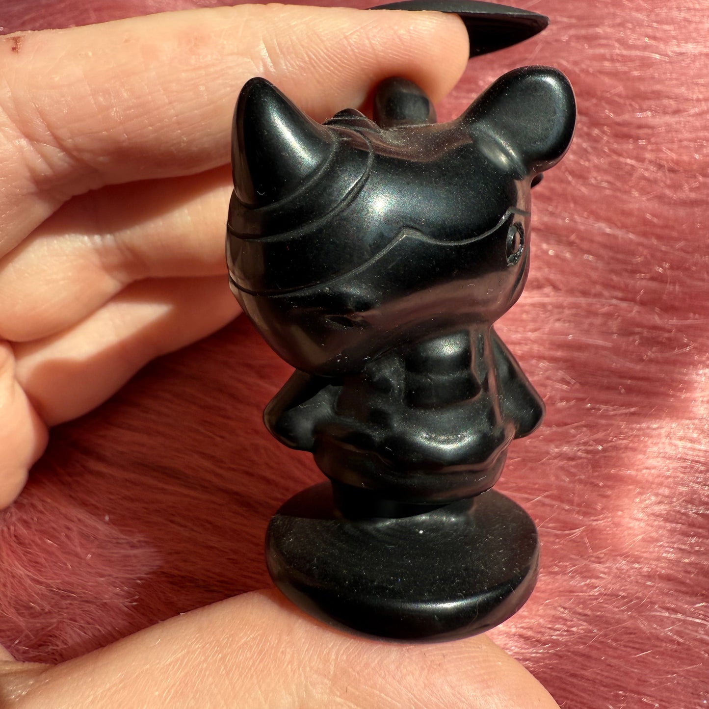 Stunning High Quality AC Merengue Black Obsidian Carving