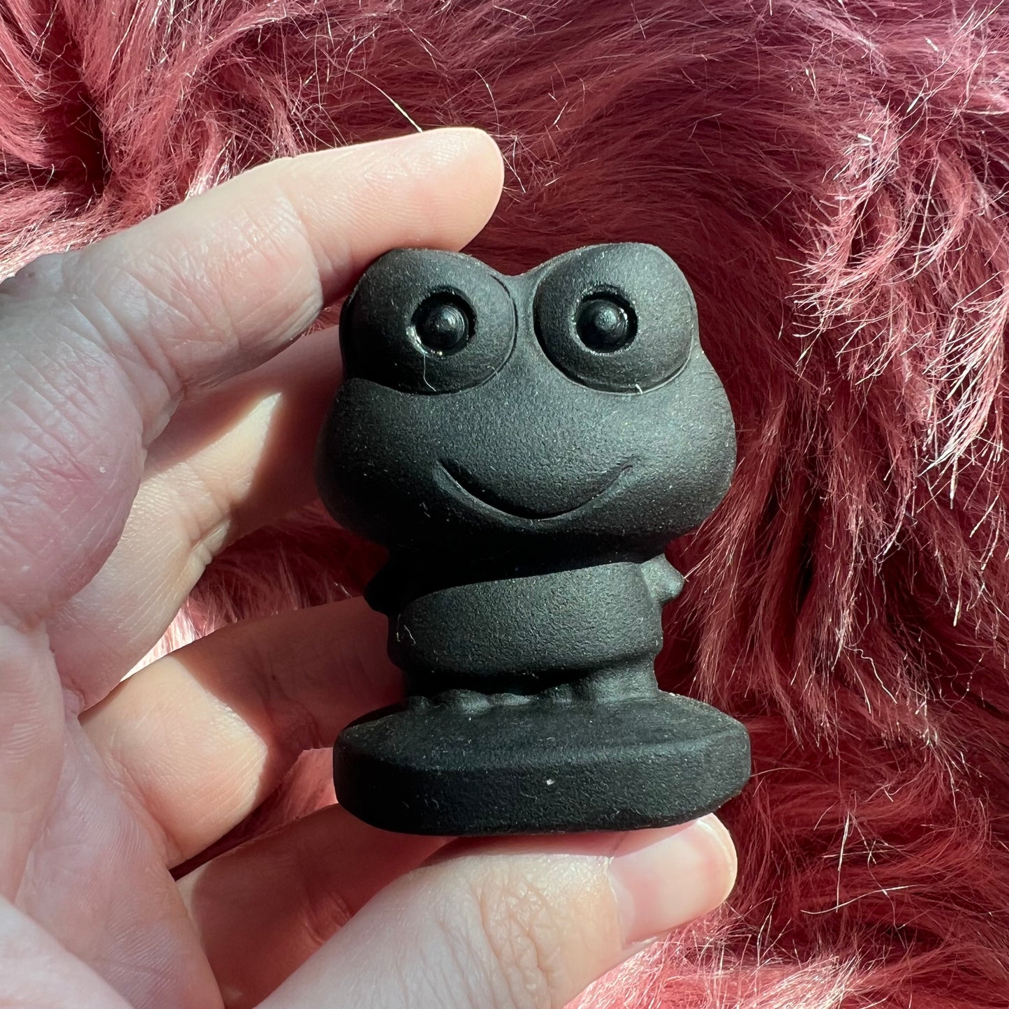 Stunning High Quality Medium Size Black Obsidian Kerroppi Carving - D