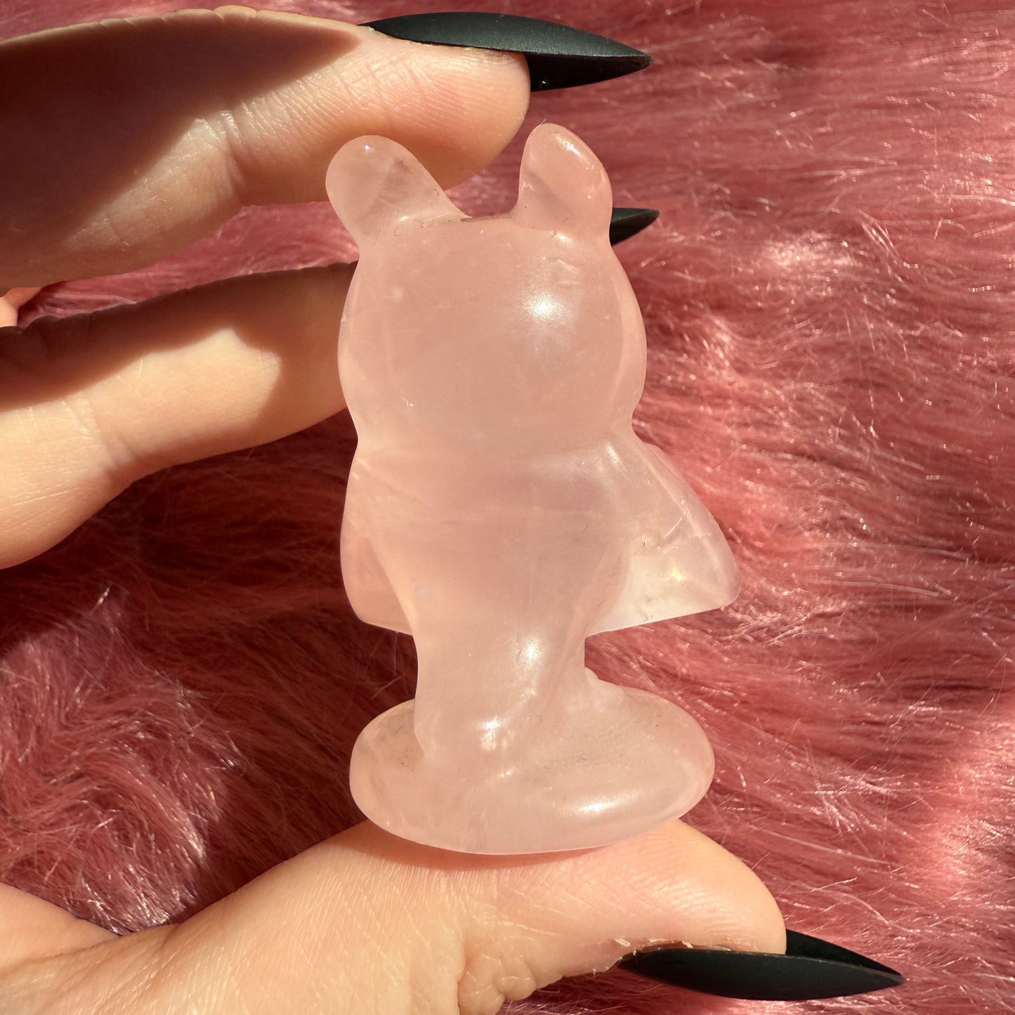 Stunning High Quality AC Blathers Rose Quartz Carving